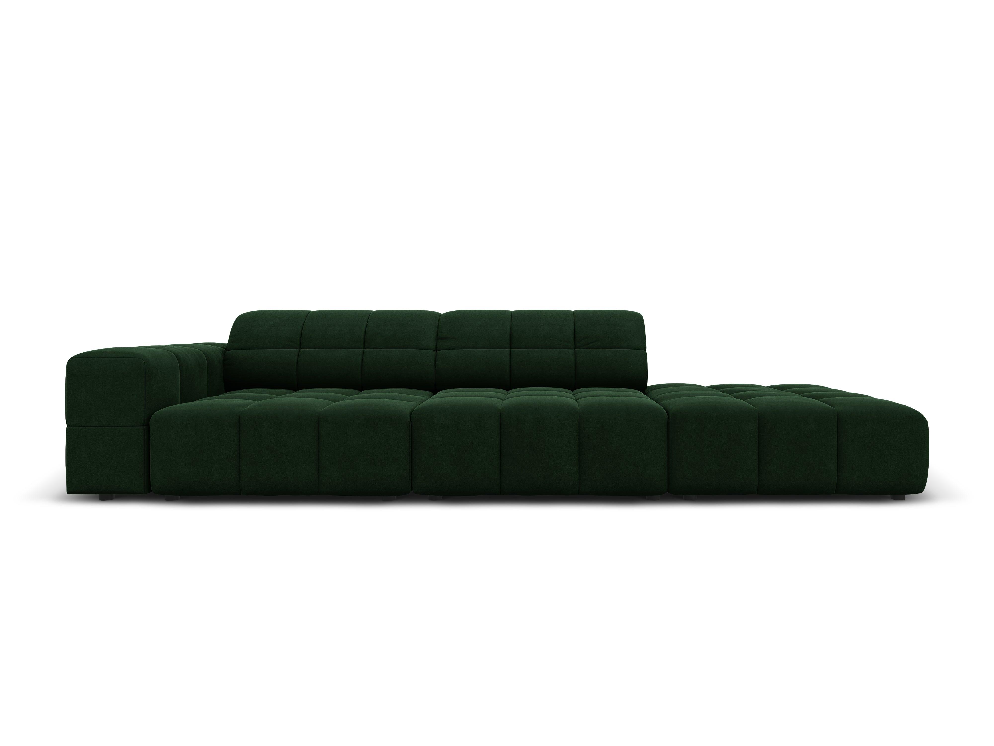 Sofa aksamitna prawostronna 3-osobowa CHICAGO butelkowa zieleń Cosmopolitan Design    Eye on Design