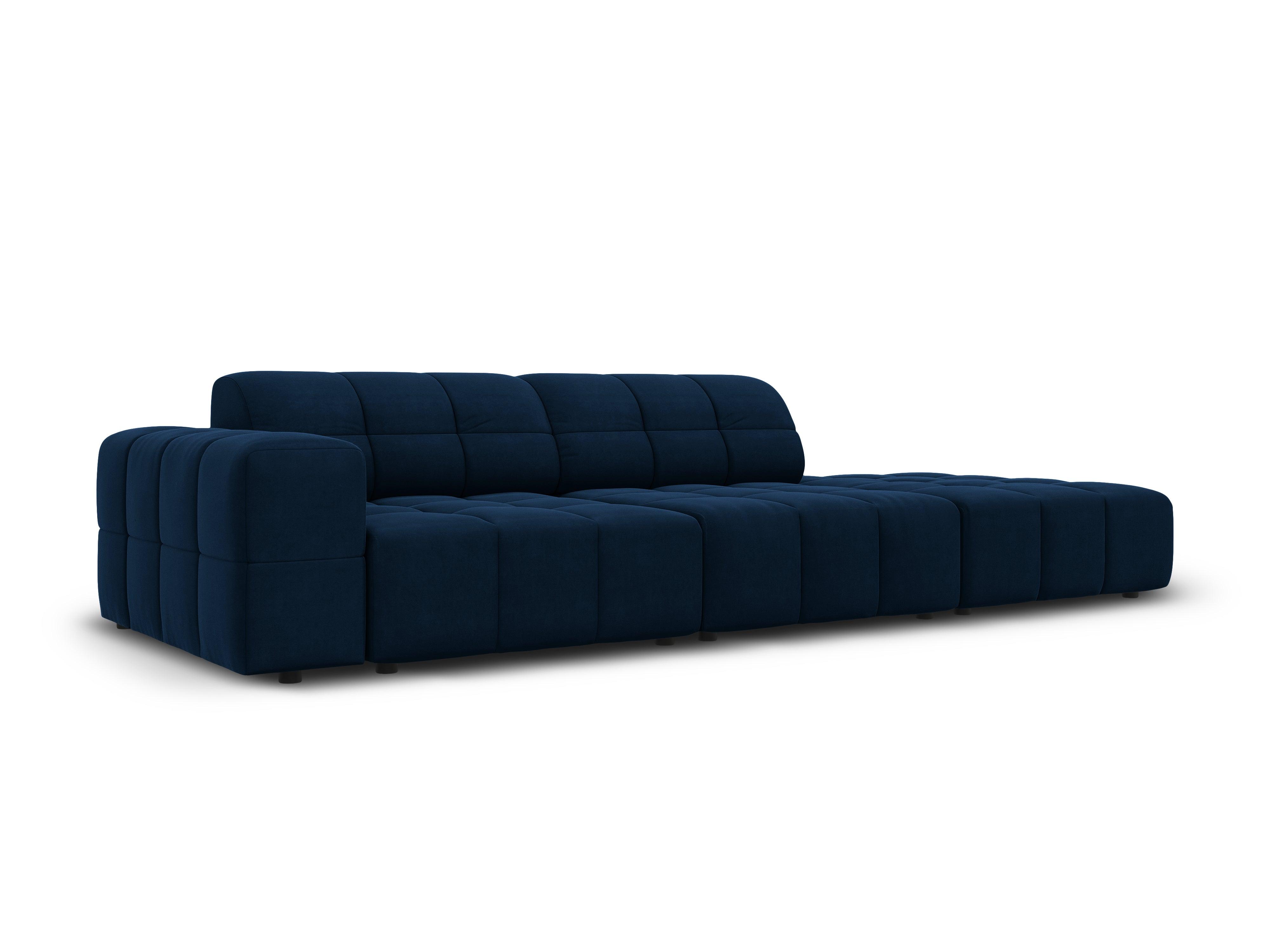 Sofa aksamitna prawostronna 3-osobowa CHICAGO granat królewski Cosmopolitan Design    Eye on Design