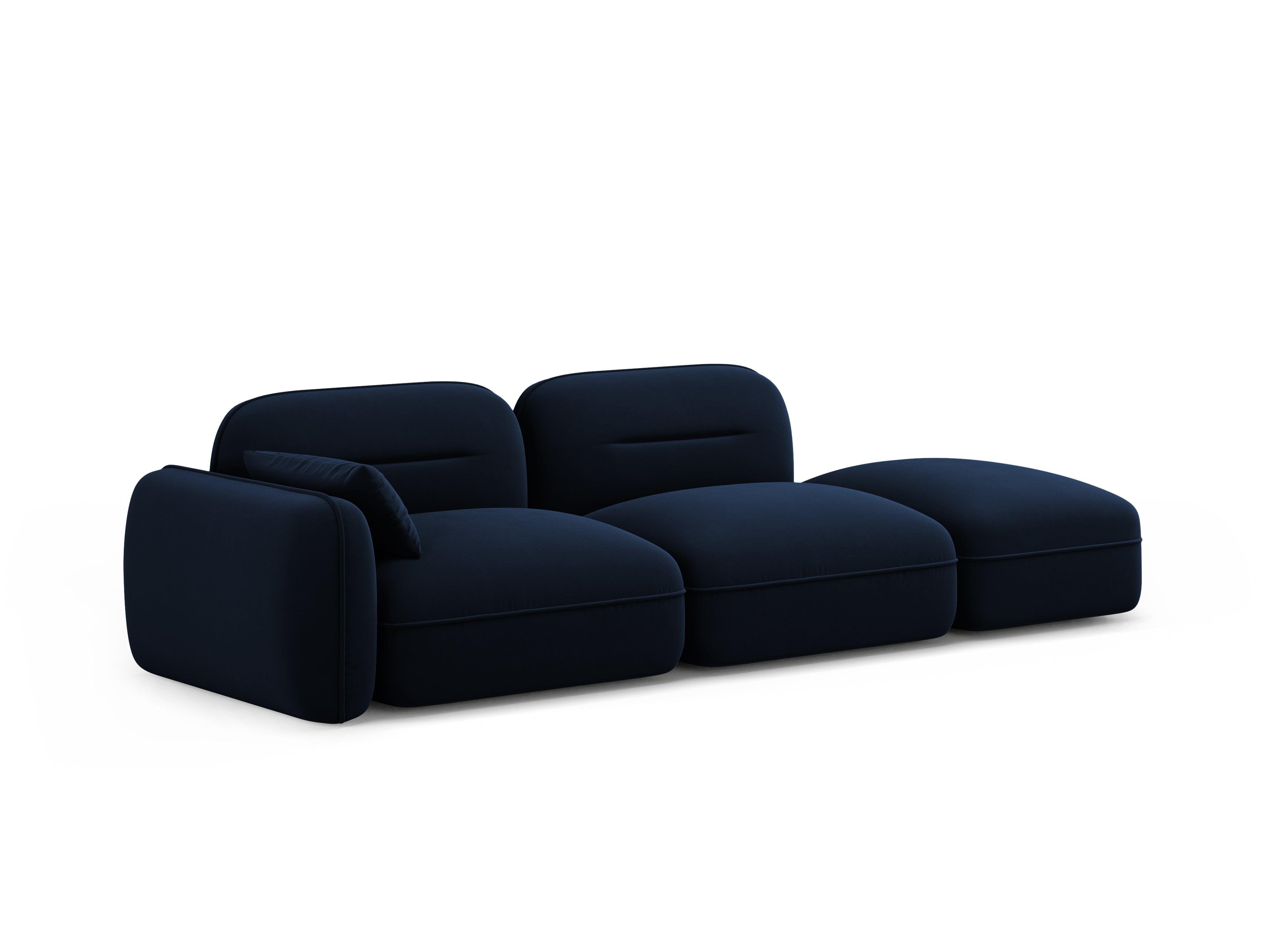 Sofa modułowa aksamitna prawostronna 3-osobowa SYDNEY granat królewski Cosmopolitan Design    Eye on Design