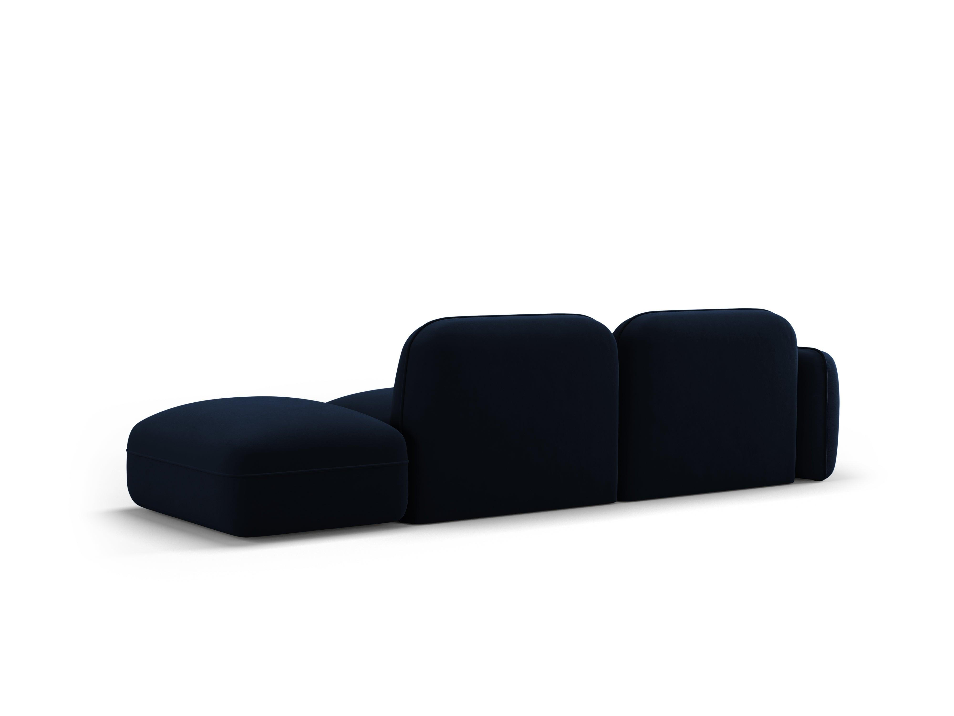 Sofa modułowa aksamitna prawostronna 3-osobowa SYDNEY granat królewski Cosmopolitan Design    Eye on Design