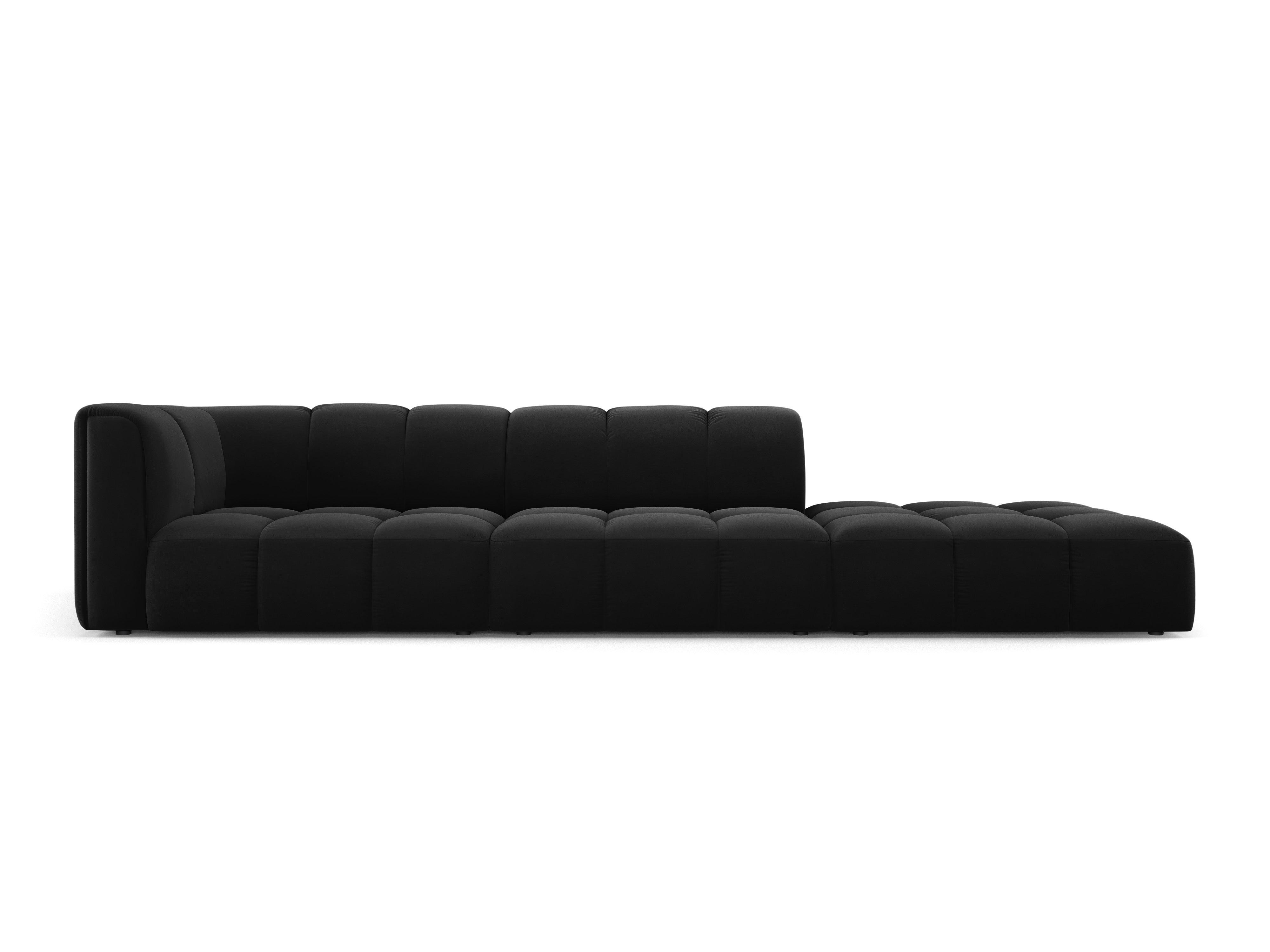 Sofa aksamitna prawostronna FRANCESCA czarny Milo Casa    Eye on Design