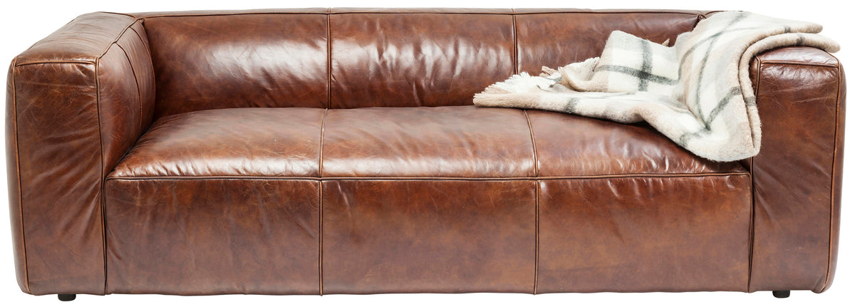 Cubetto brauner Ledersofa
