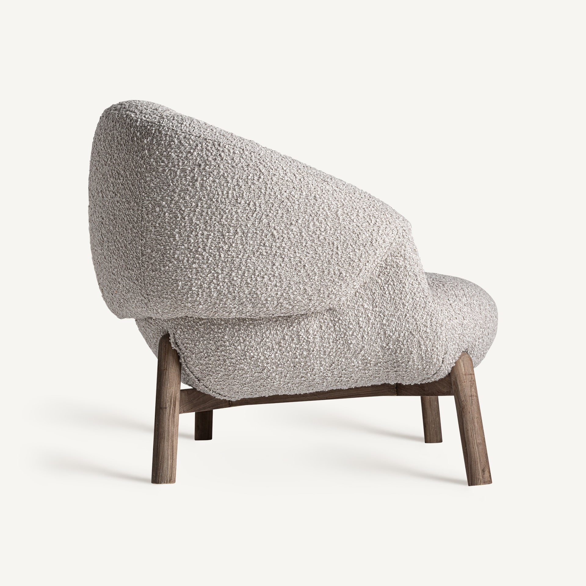 Sofa JACQUARD beige mit Holzgestell