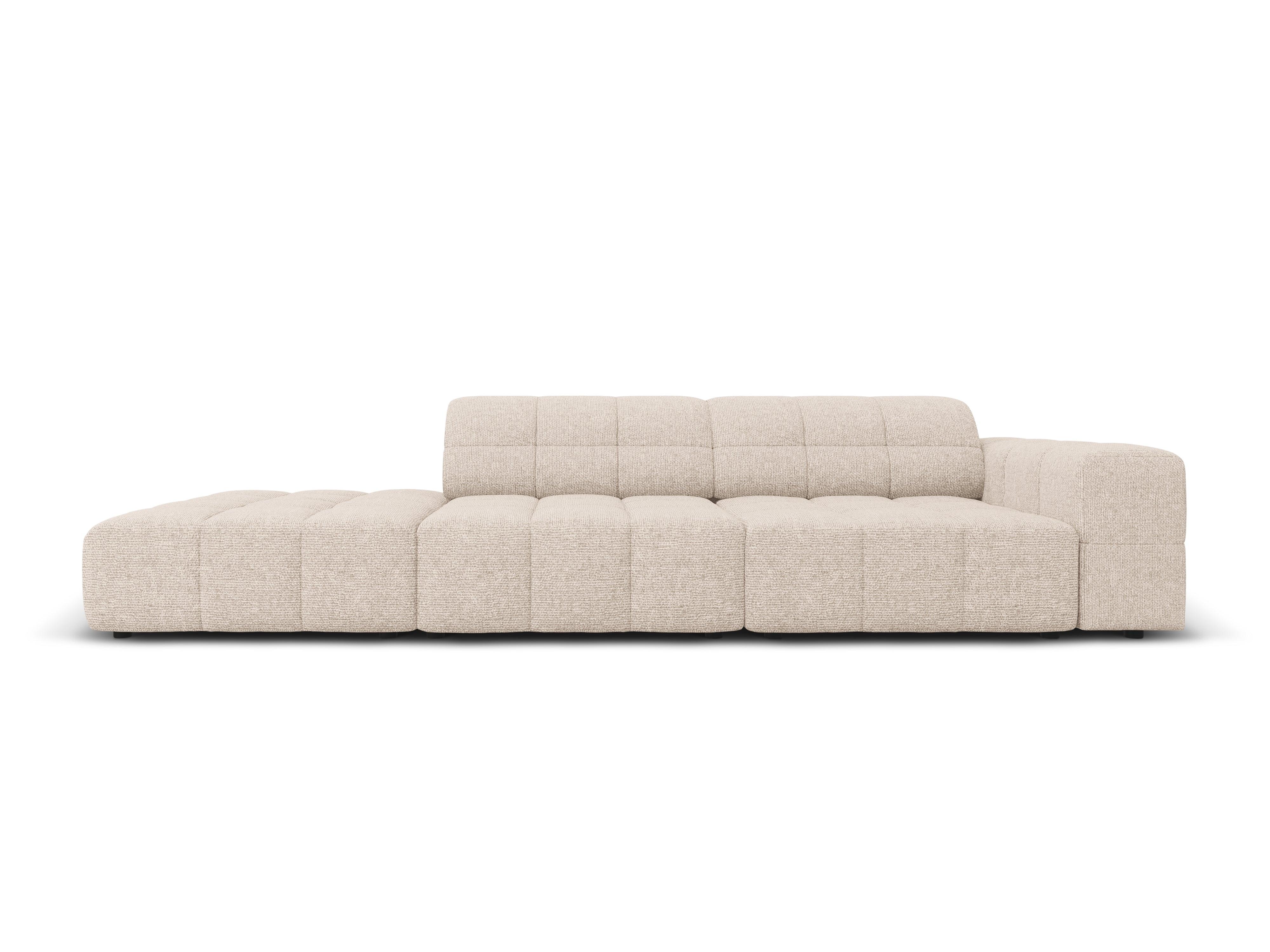 Sofa lewostronna 3-osobowa CHICAGO beżowy szenil Cosmopolitan Design    Eye on Design