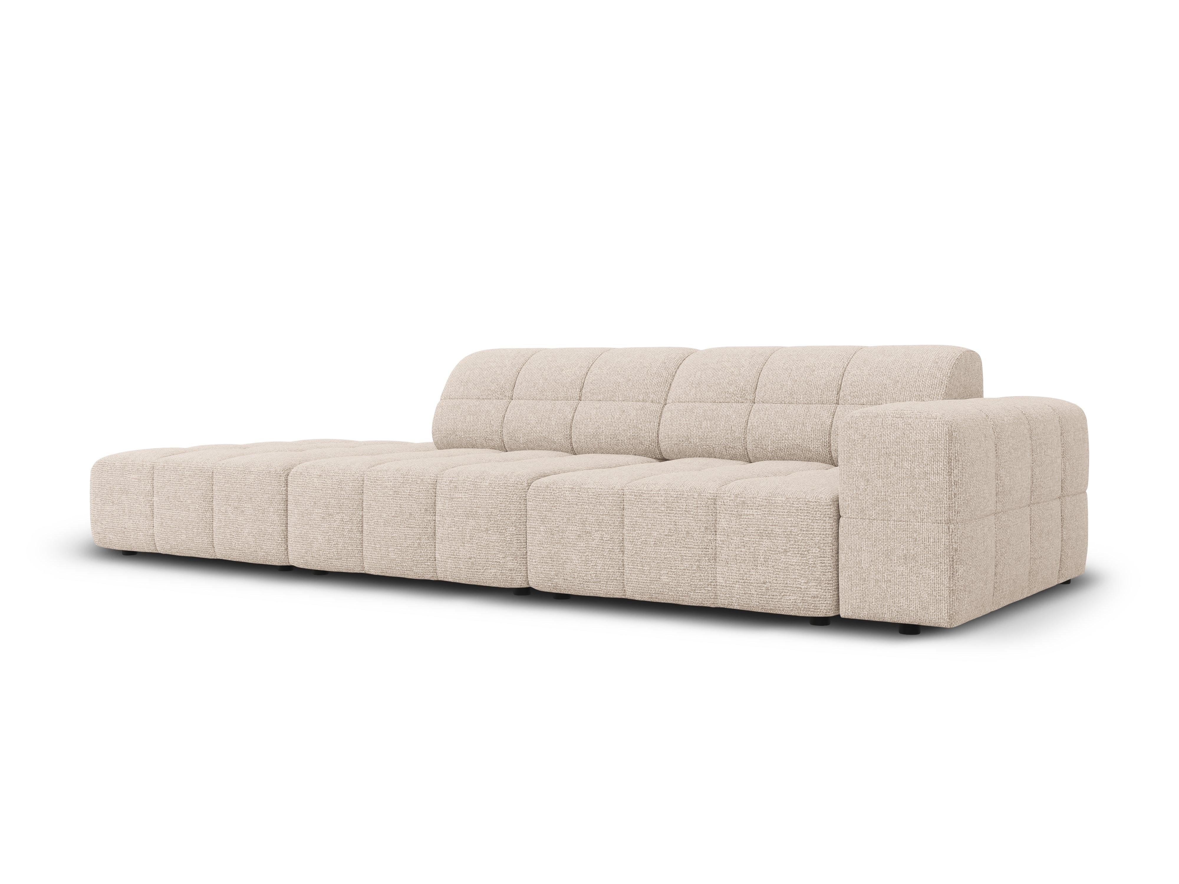 Sofa lewostronna 3-osobowa CHICAGO beżowy szenil Cosmopolitan Design    Eye on Design