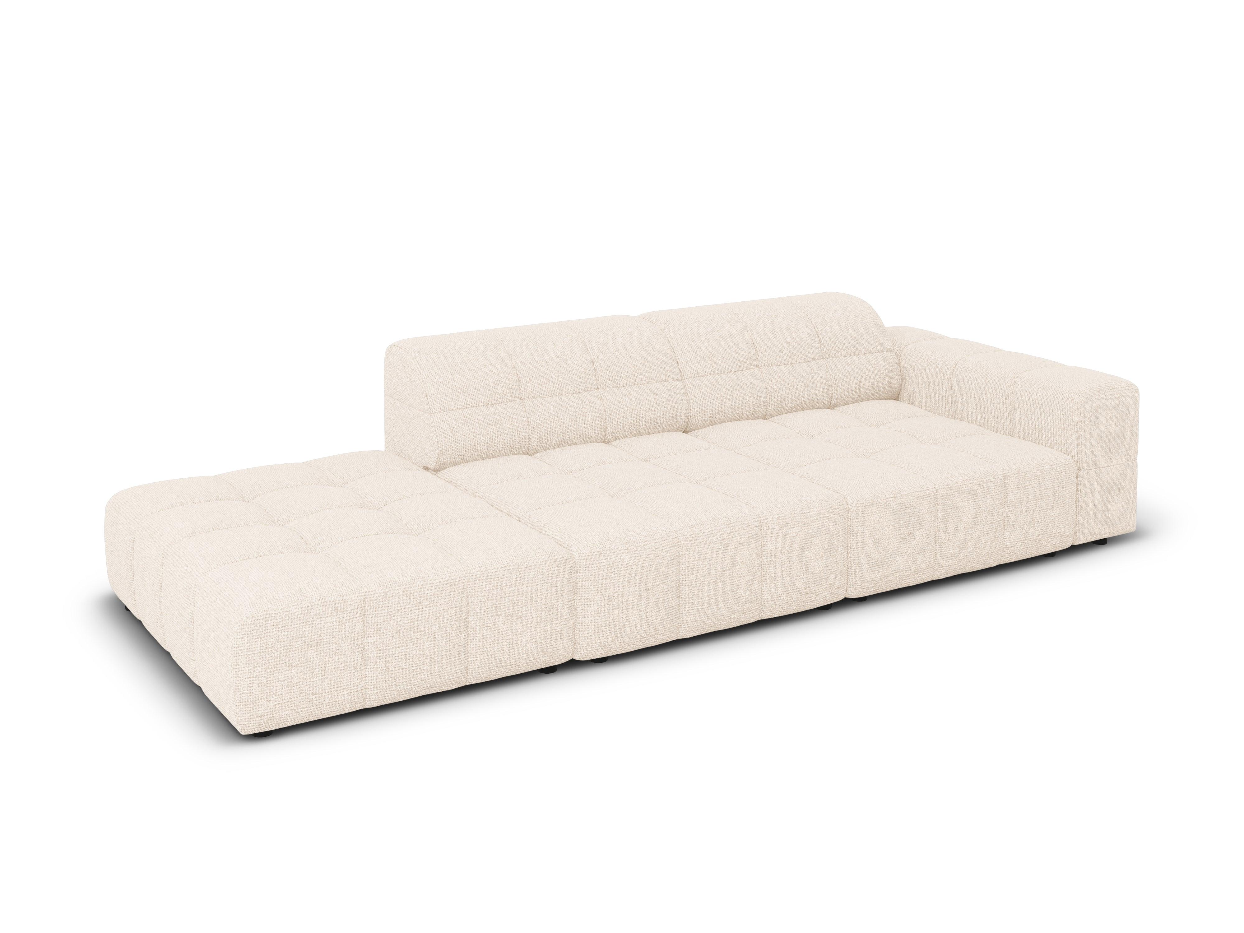 Sofa lewostronna 3-osobowa CHICAGO jasnobeżowy szenil Cosmopolitan Design    Eye on Design