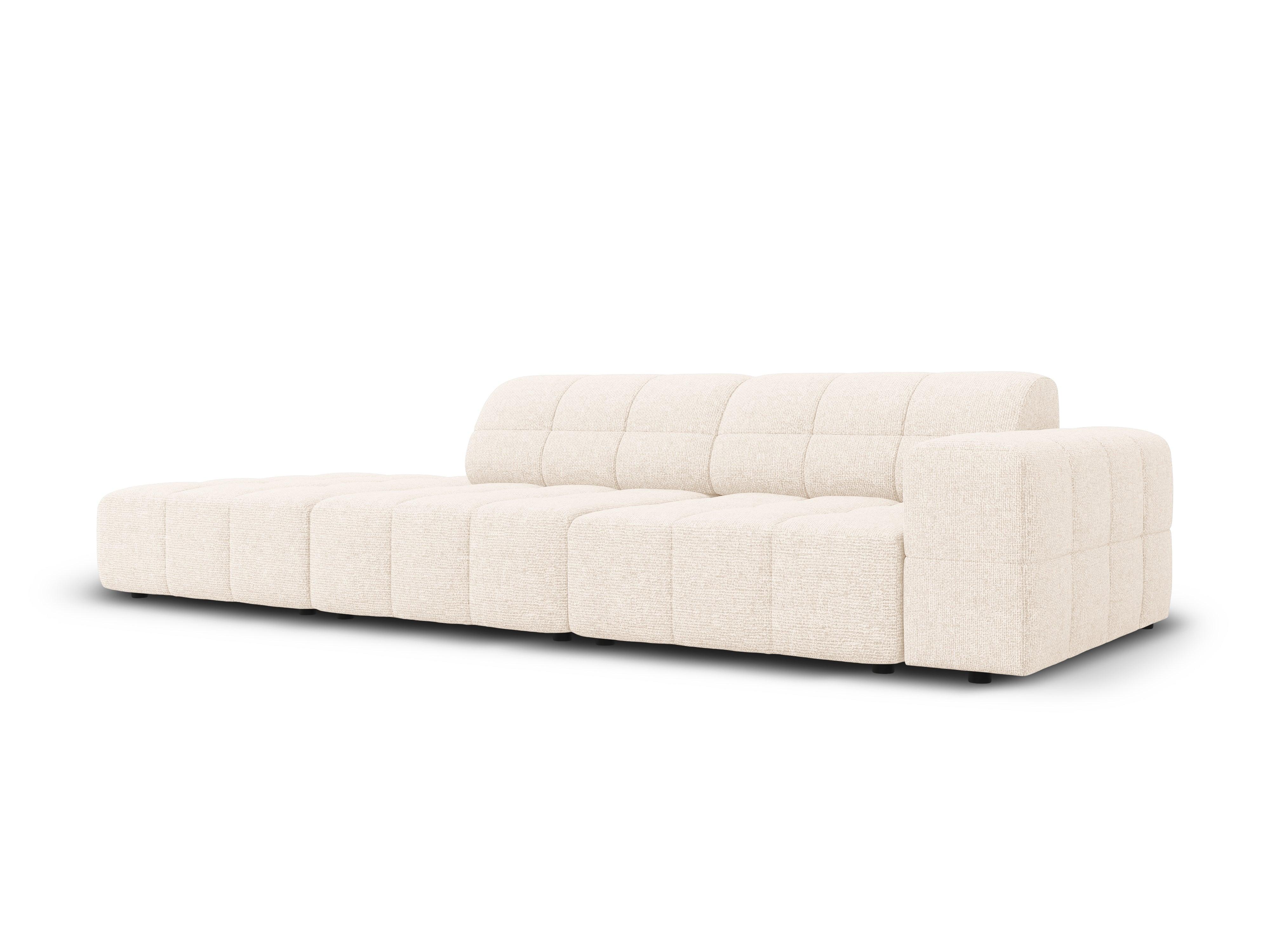 Sofa lewostronna 3-osobowa CHICAGO jasnobeżowy szenil Cosmopolitan Design    Eye on Design