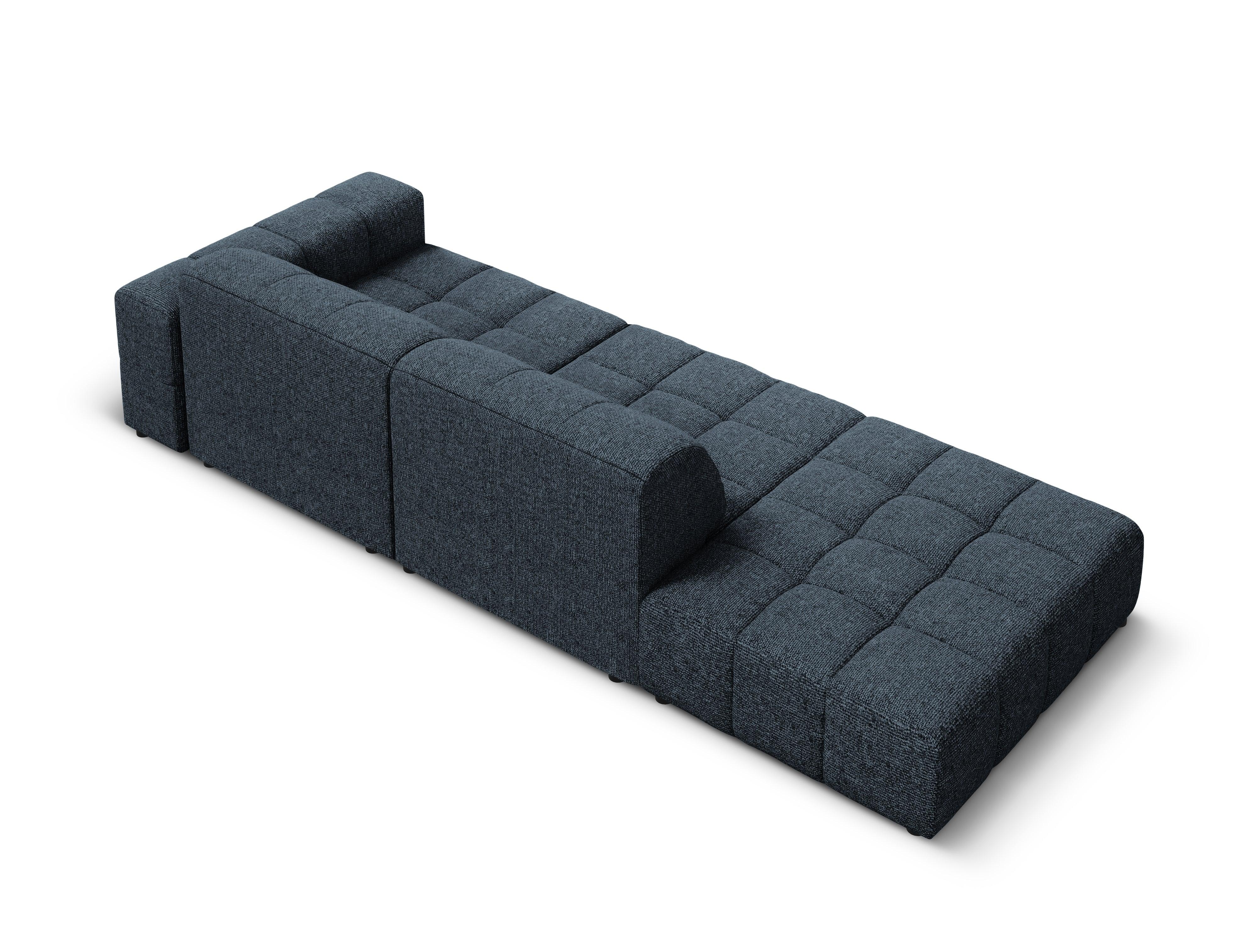 Sofa lewostronna 3-osobowa CHICAGO niebieski szenil Cosmopolitan Design    Eye on Design