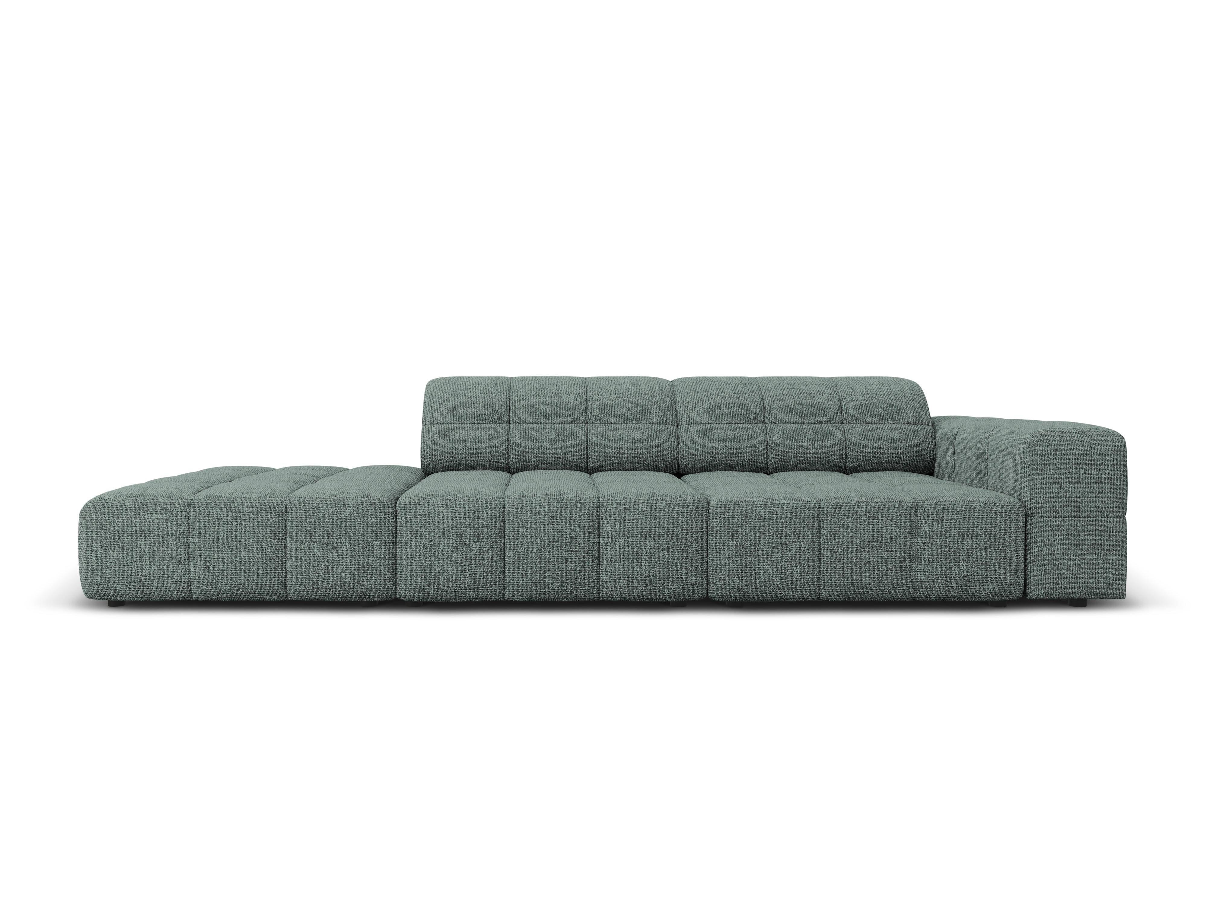 Sofa lewostronna 3-osobowa CHICAGO petrol szenil Cosmopolitan Design    Eye on Design