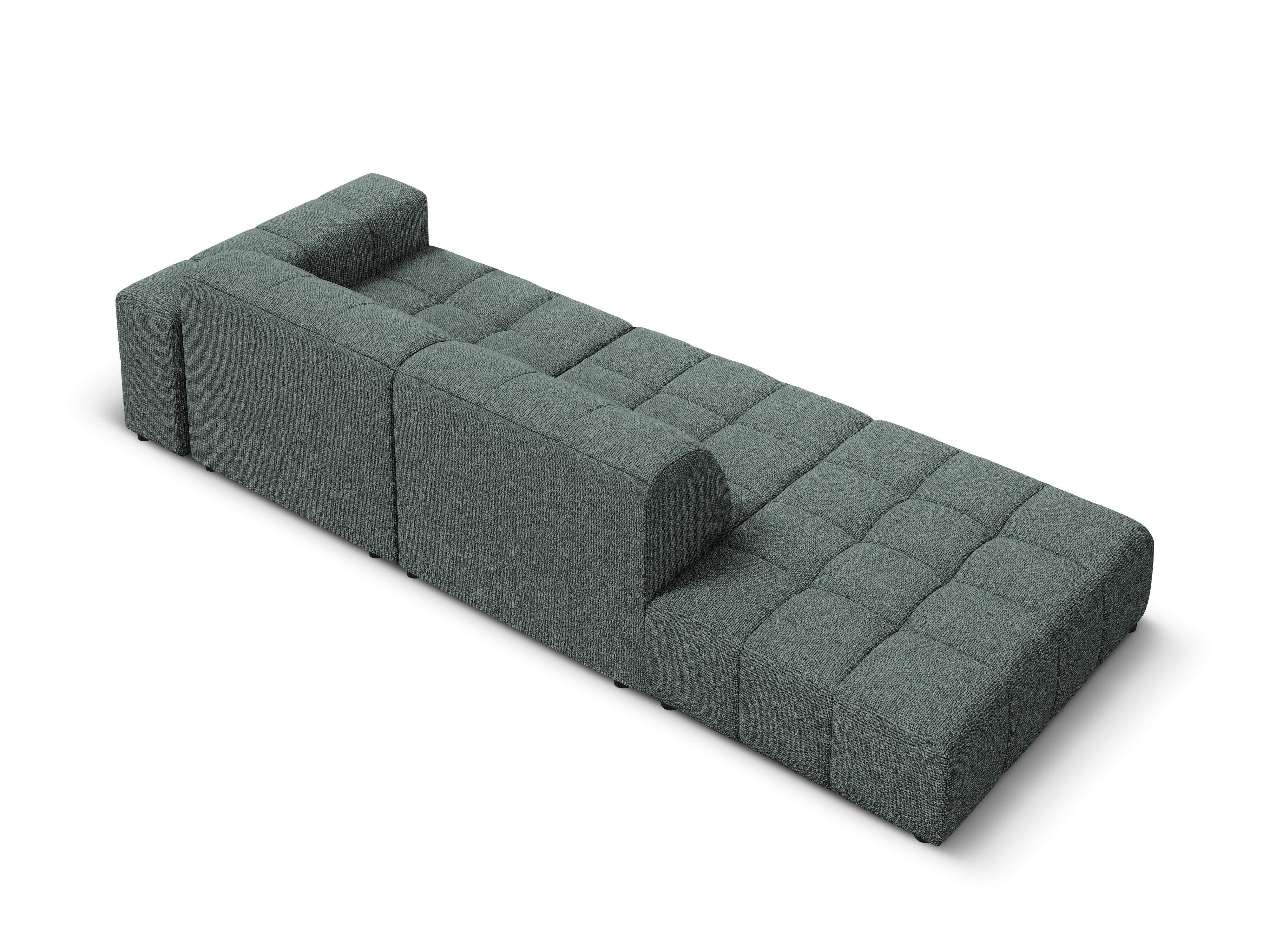 Sofa lewostronna 3-osobowa CHICAGO petrol szenil Cosmopolitan Design    Eye on Design