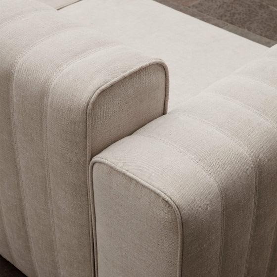 Sofa modułowa 2-osobowa RIFF len beżowy NORR11    Eye on Design