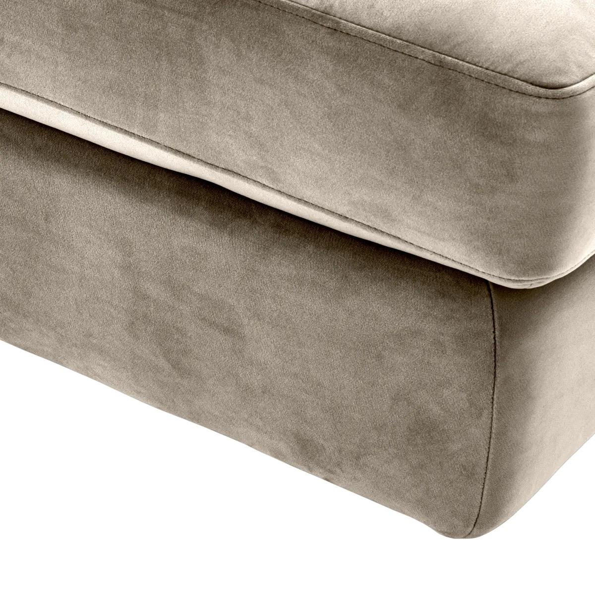 Sofa modułowa aksamitna DEAN - siedzisko środkowe beżowe Eichholtz    Eye on Design