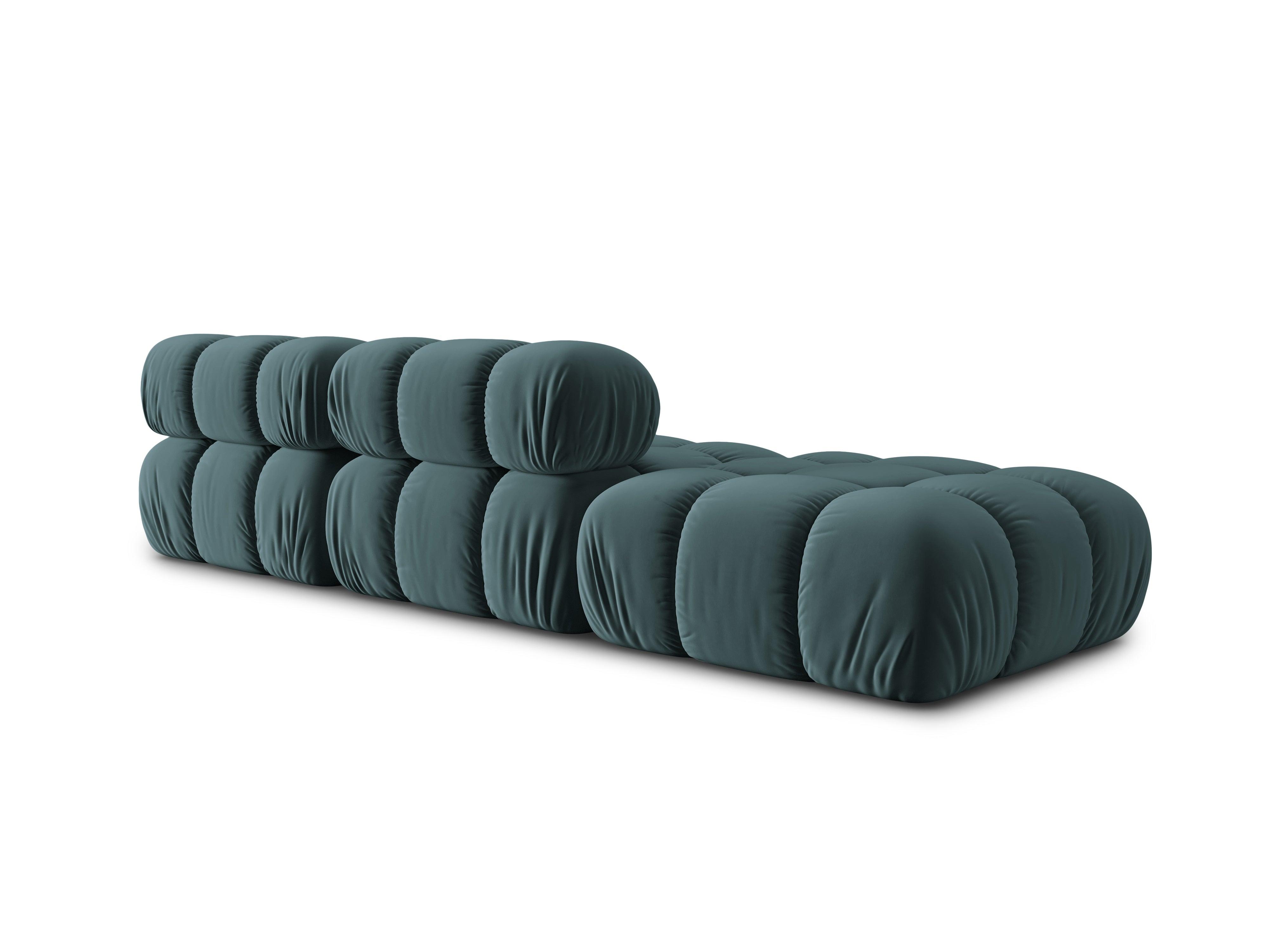 Sofa modułowa aksamitna lewostronna 4-osobowa TROPEA petrol Milo Casa    Eye on Design