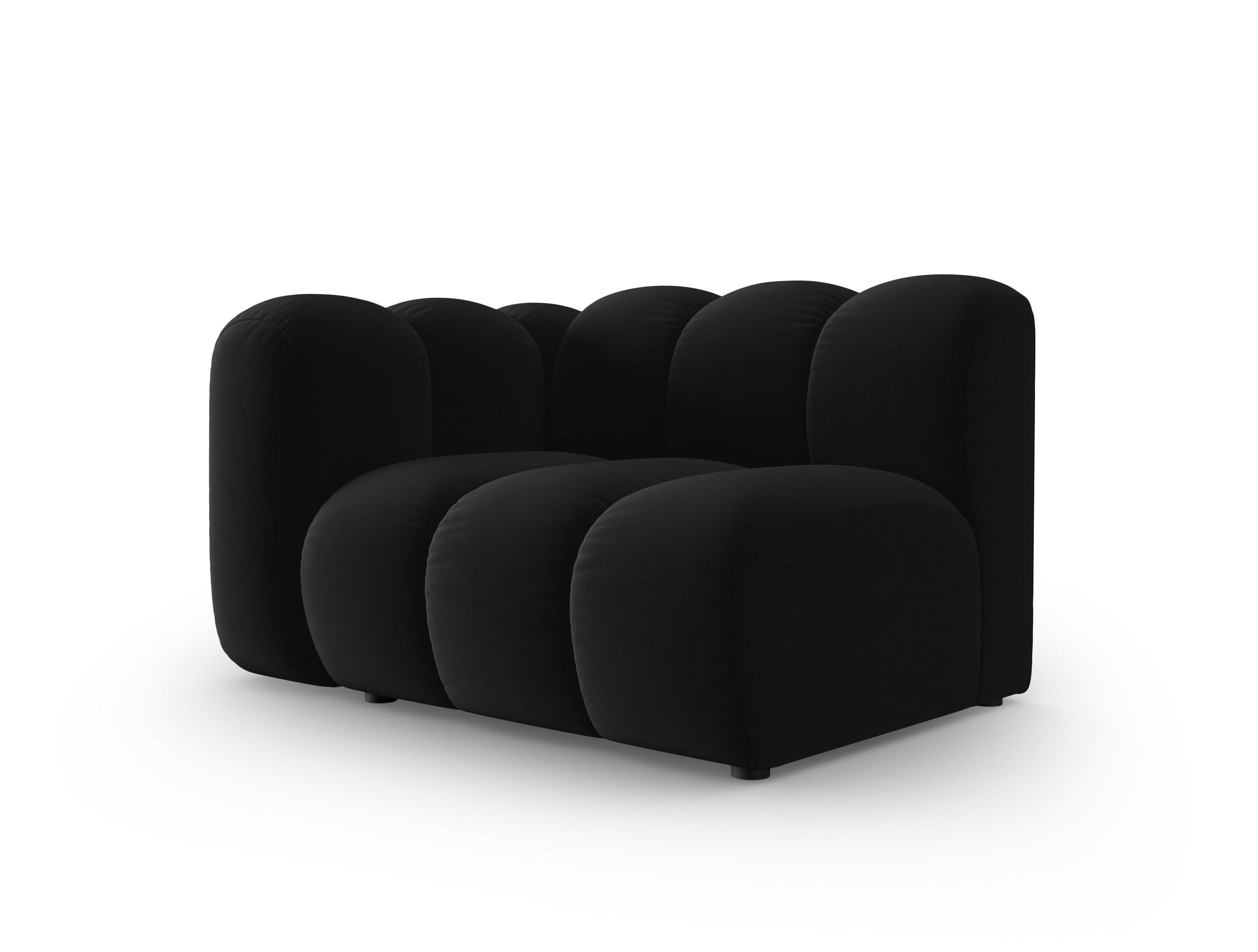 Sofa modułowa aksamitna lewostronna SKYLER czarny - element końcowy Interieurs 86    Eye on Design