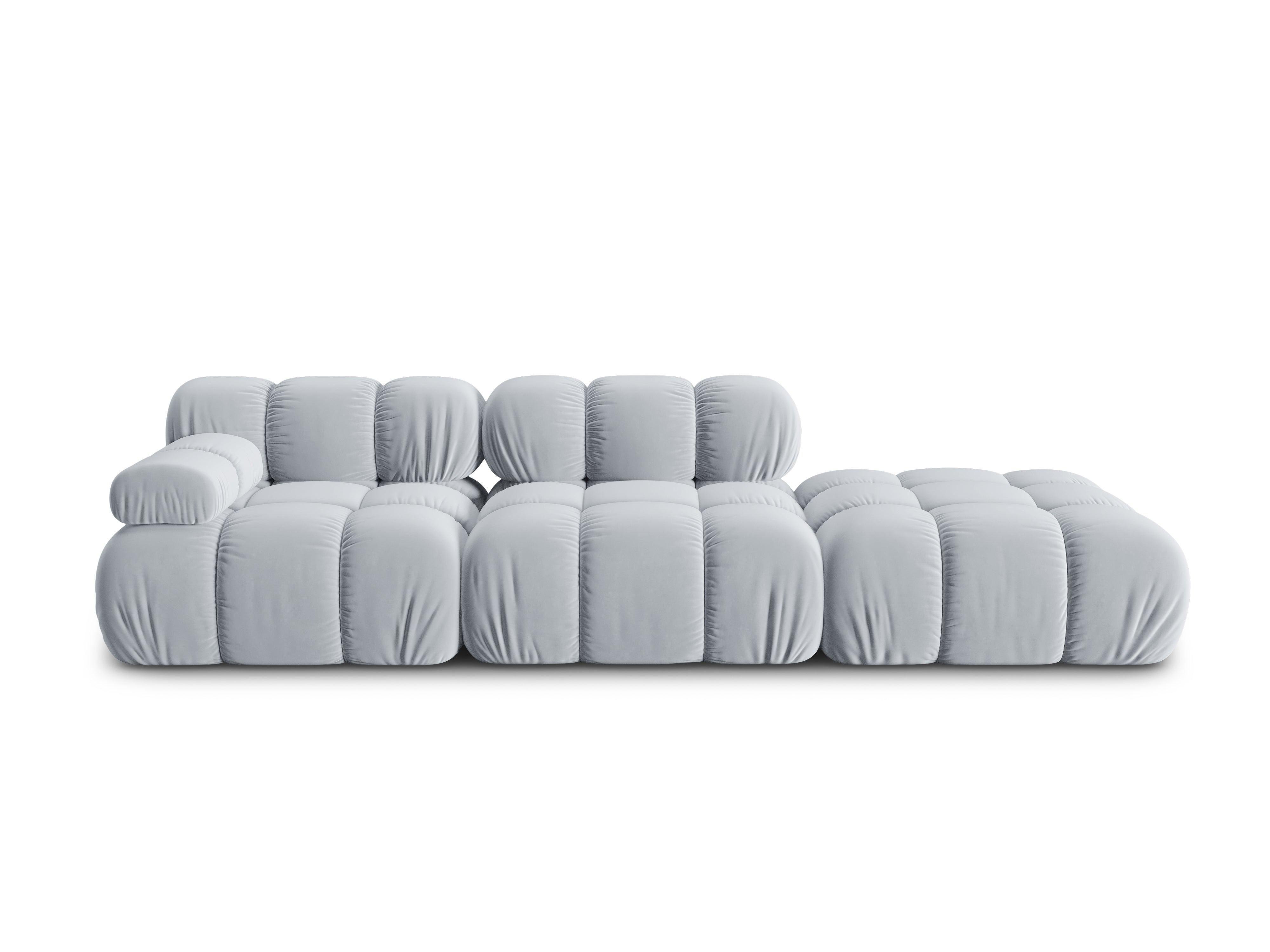 Sofa modułowa aksamitna prawostronna 4-osobowa TROPEA jasnoniebieski Milo Casa    Eye on Design