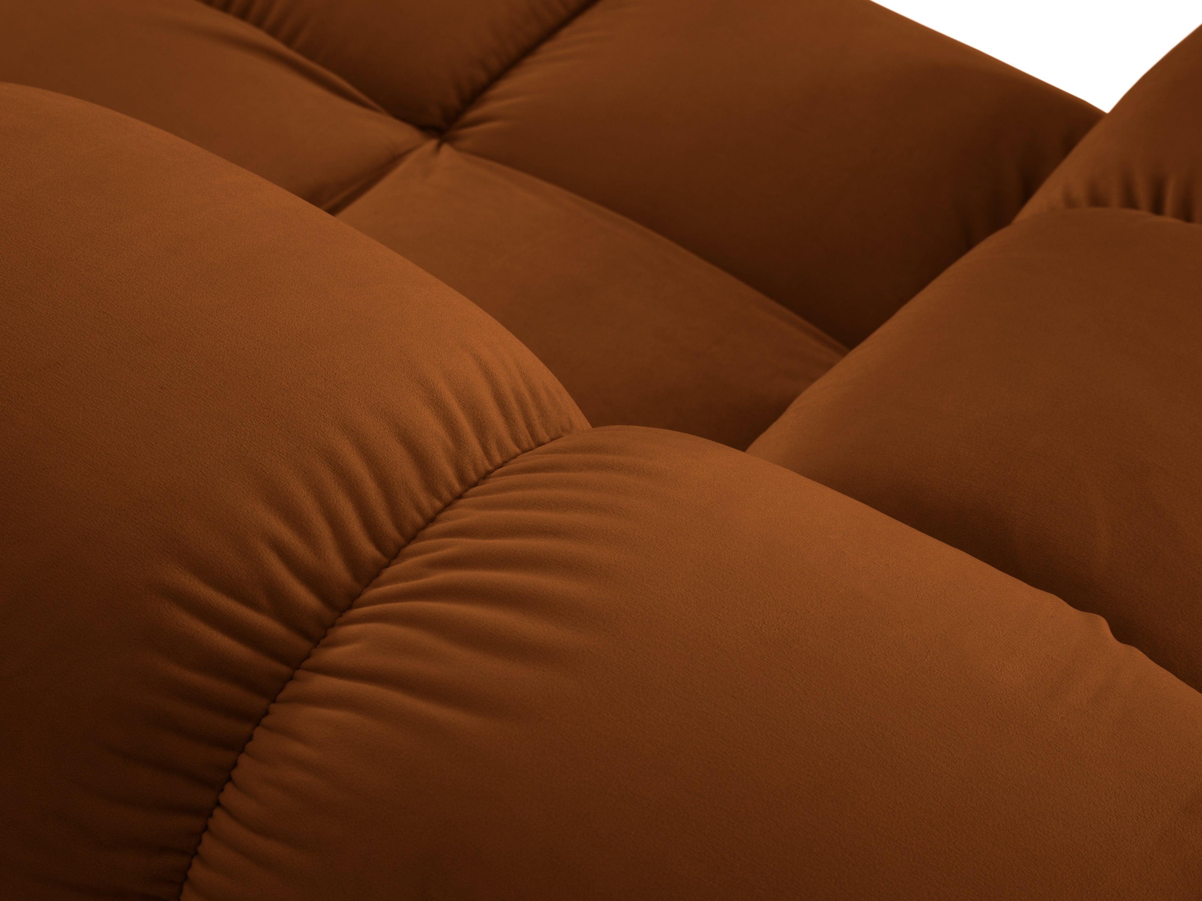 Sofa modułowa aksamitna prawostronna 4-osobowa TROPEA terracotta Milo Casa    Eye on Design