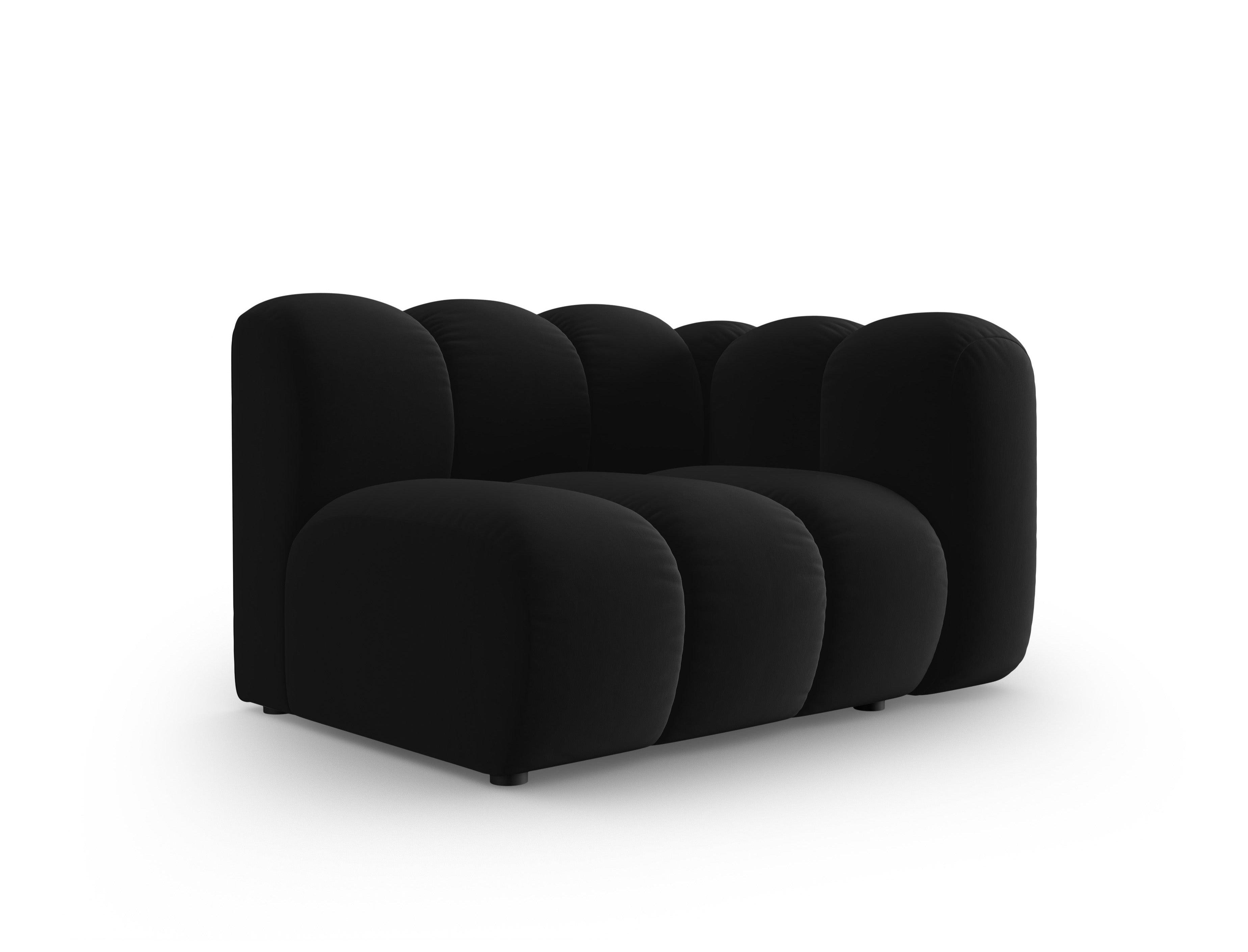 Sofa modułowa aksamitna prawostronna SKYLER czarny - element końcowy Interieurs 86    Eye on Design