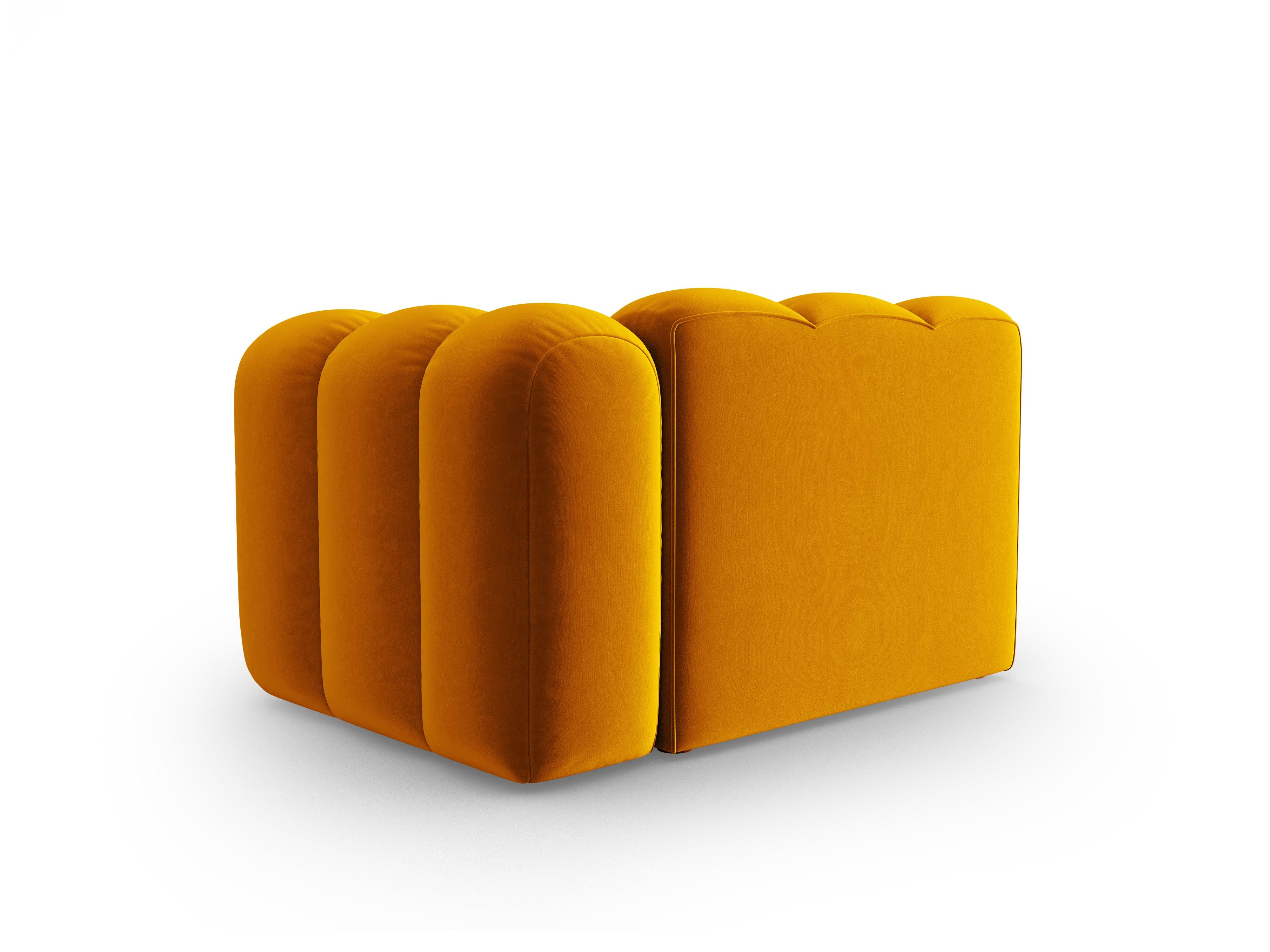 Sofa modułowa aksamitna prawostronna SKYLER musztardowy - element końcowy Interieurs 86    Eye on Design