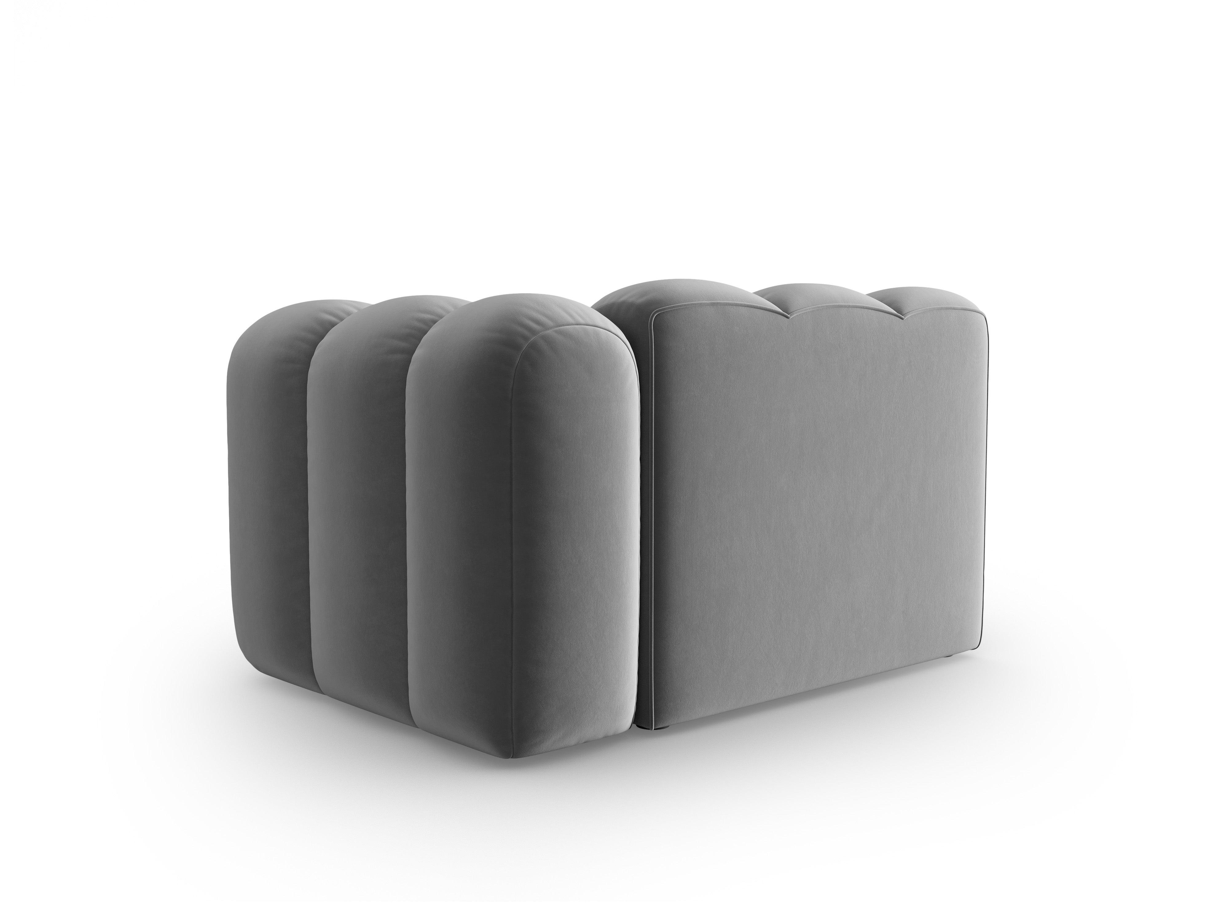 Sofa modułowa aksamitna prawostronna SKYLER szary - element końcowy Interieurs 86    Eye on Design