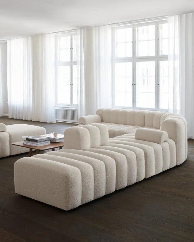 Sofa modułowa duża STUDIO boucle kremowy NORR11    Eye on Design