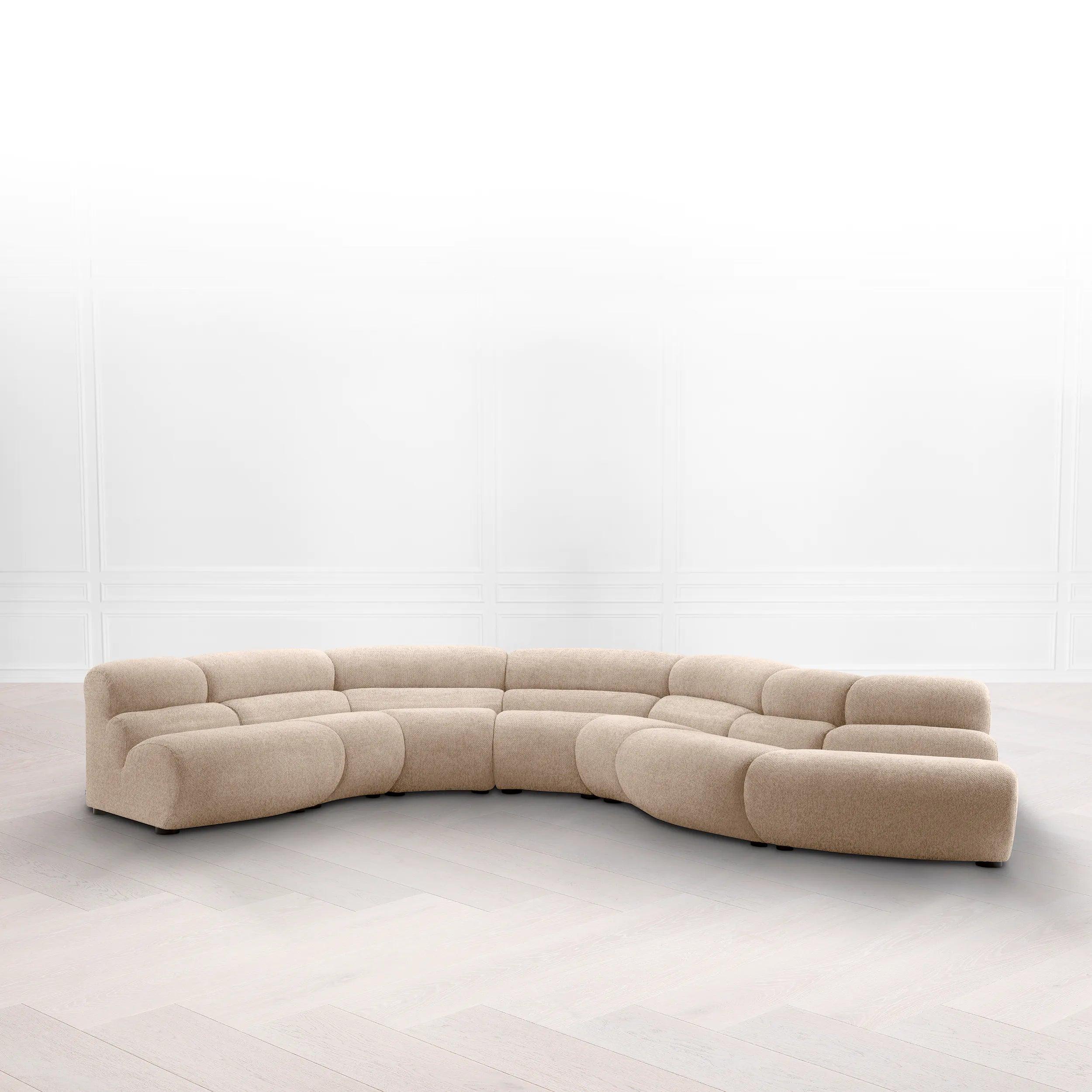 Sofa modułowa LINDAU - narożnik zewnętrzny piaskowy Eichholtz    Eye on Design