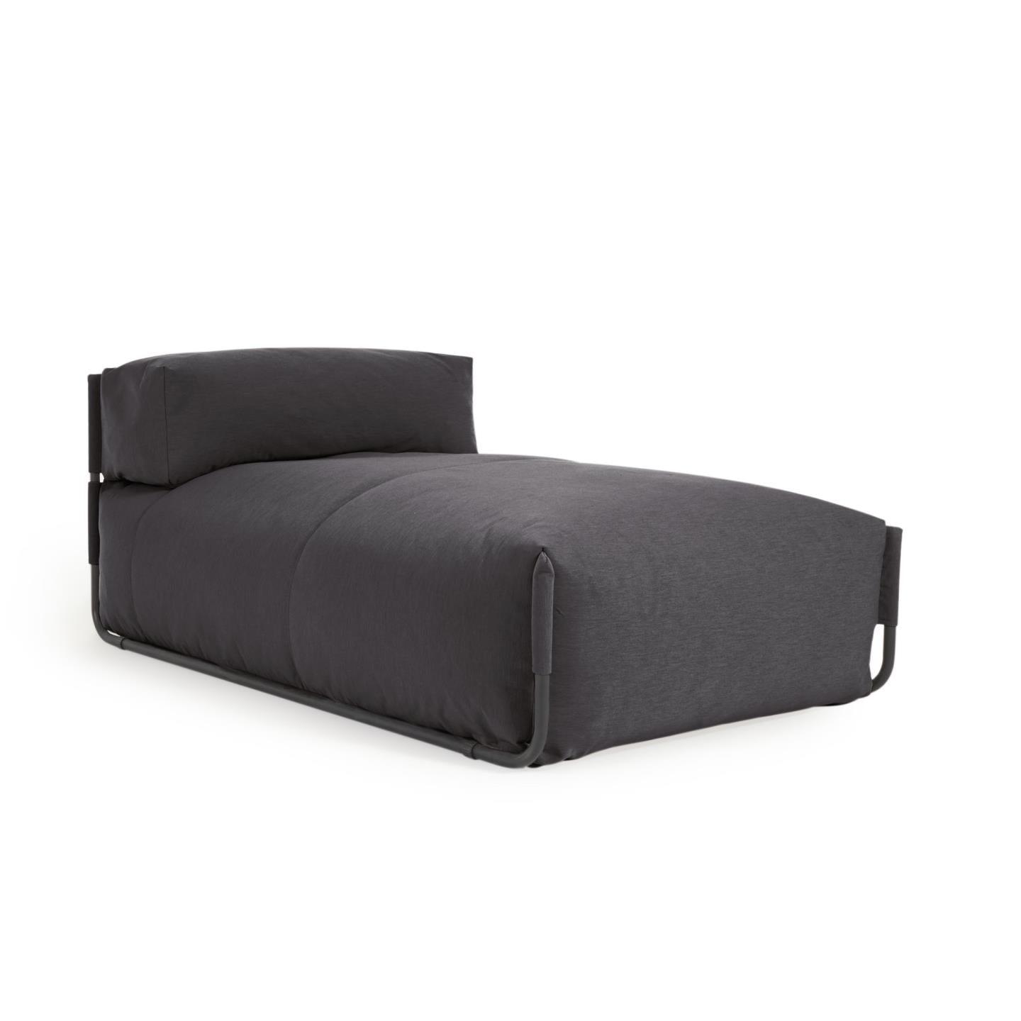 Sofa modułowa ogrodowa SQUARE - szezlong ciemnoszary La Forma    Eye on Design