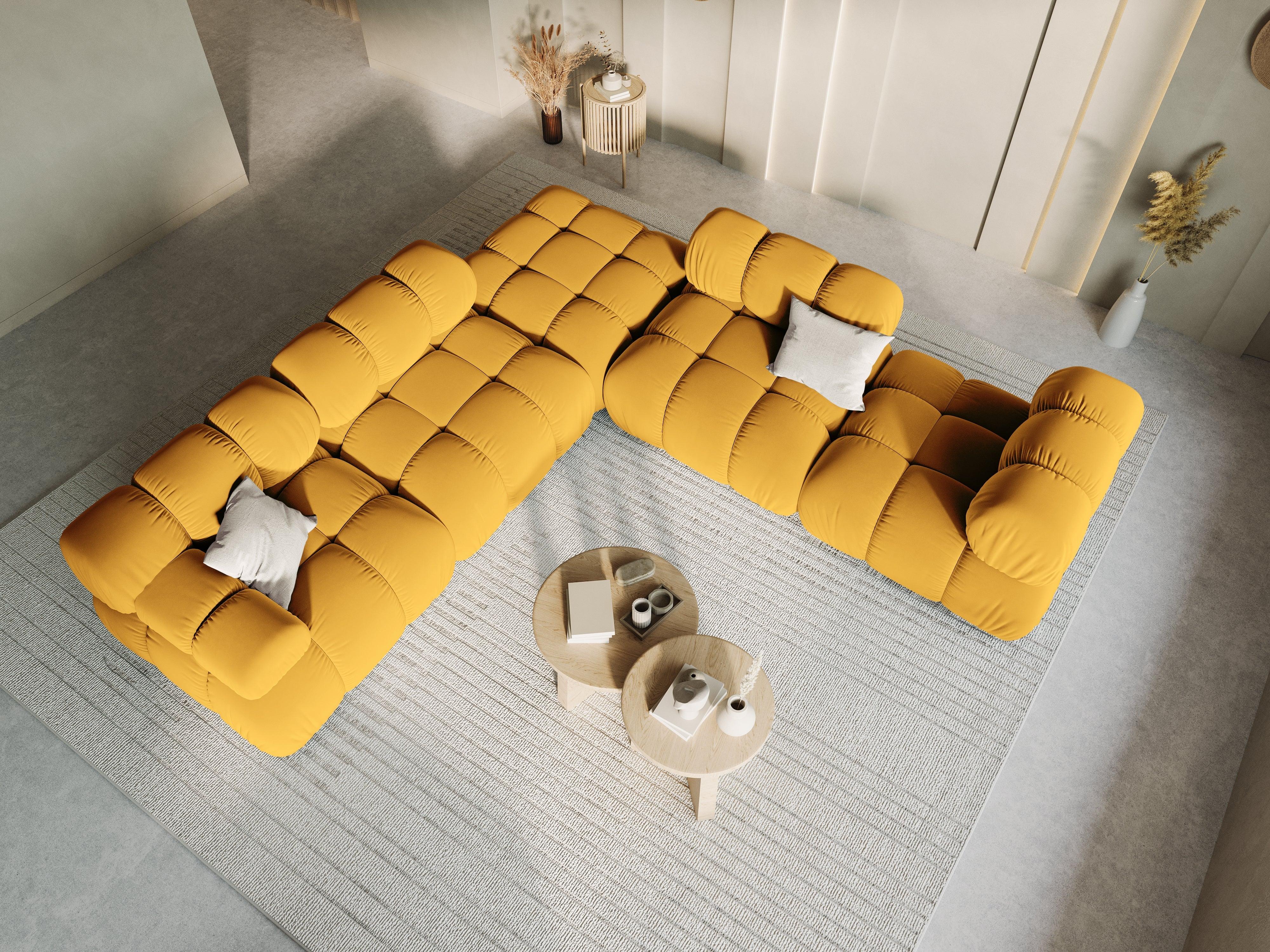 Sofa modułowa TROPEA - moduł lewostronny musztardowy Milo Casa    Eye on Design