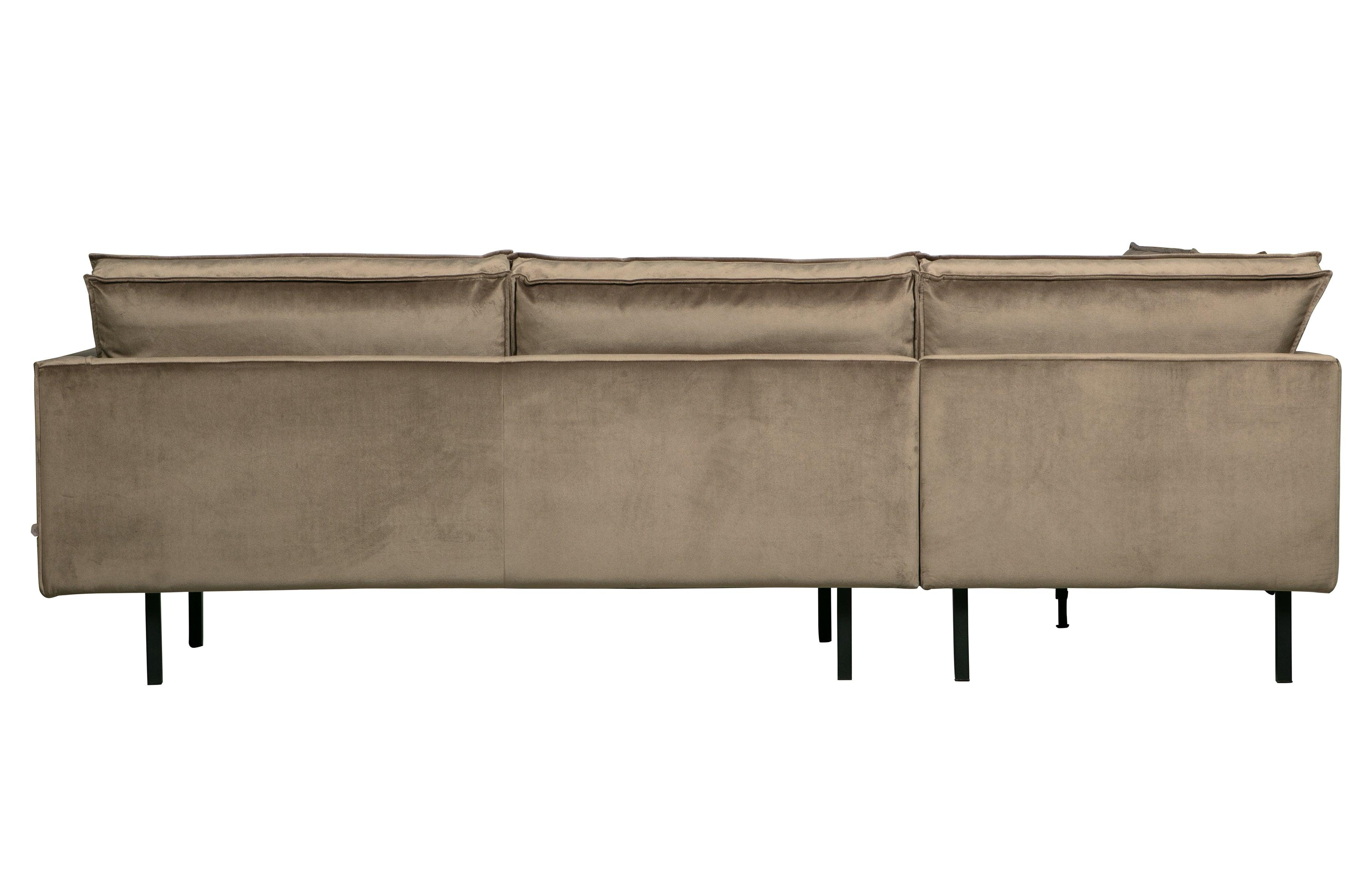 Sofa narożna aksamitna lewostronna RODEO taupe Be Pure    Eye on Design