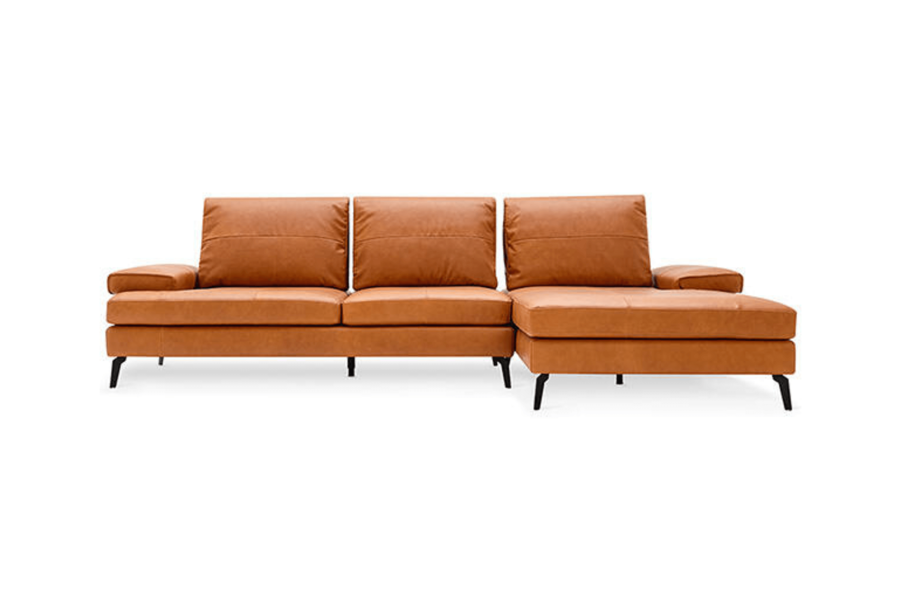 Sofa narożna prawostronna LANDA czarna podstawa Calligaris    Eye on Design