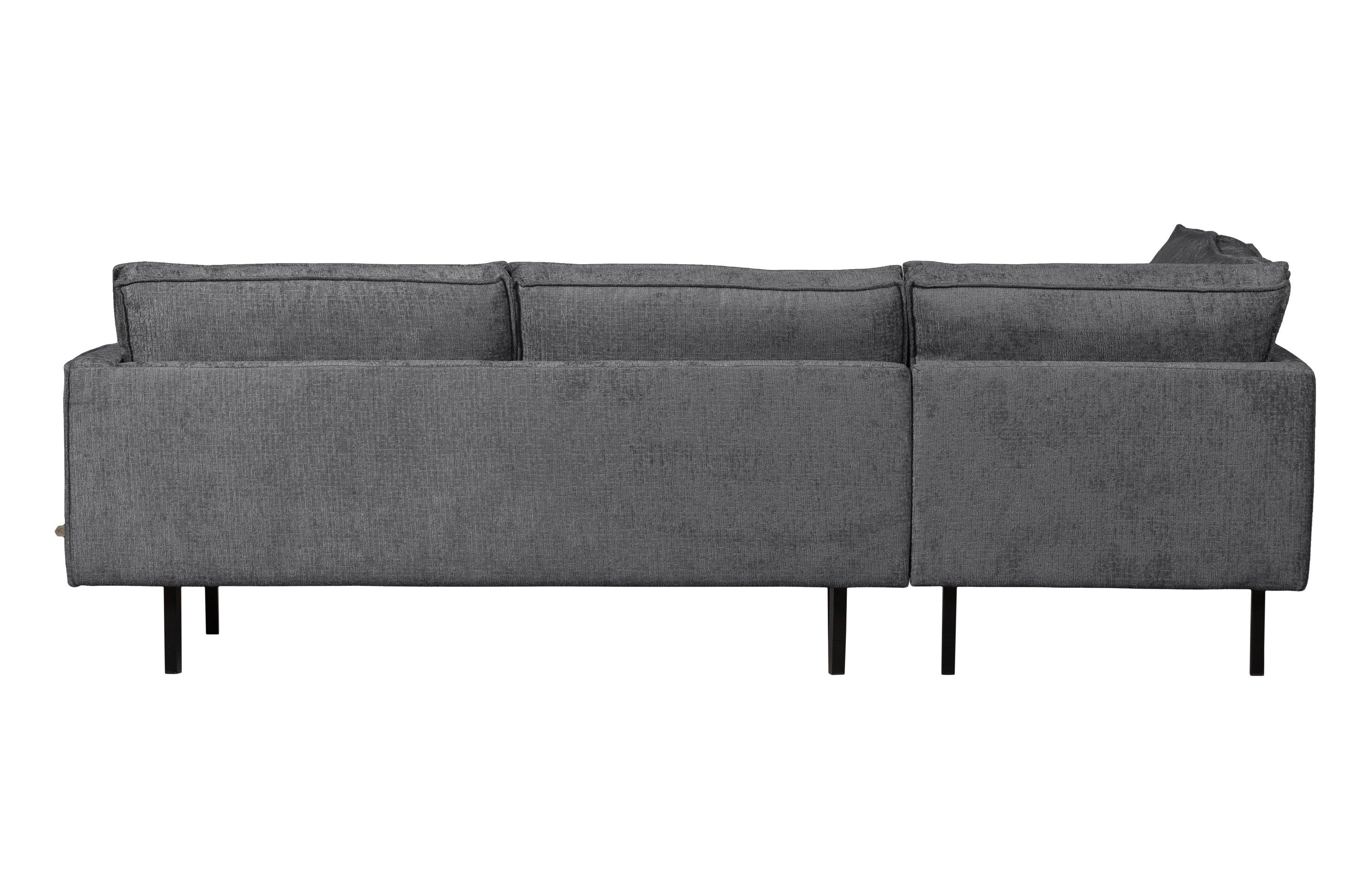 Sofa narożna welurowa lewostronna RODEO ciemnoszary Be Pure    Eye on Design