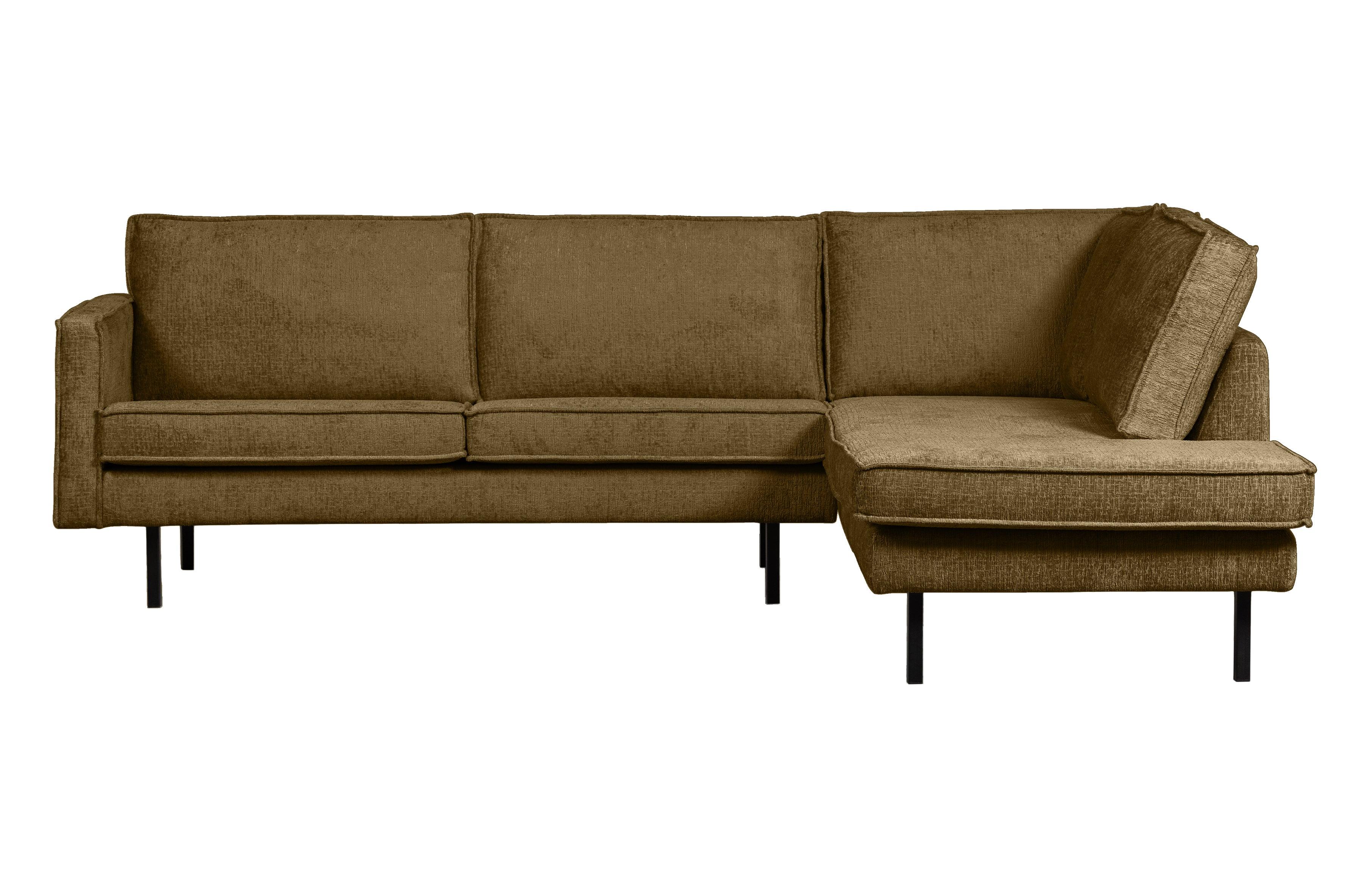 Sofa narożna welurowa prawostronna RODEO brązowy Be Pure    Eye on Design