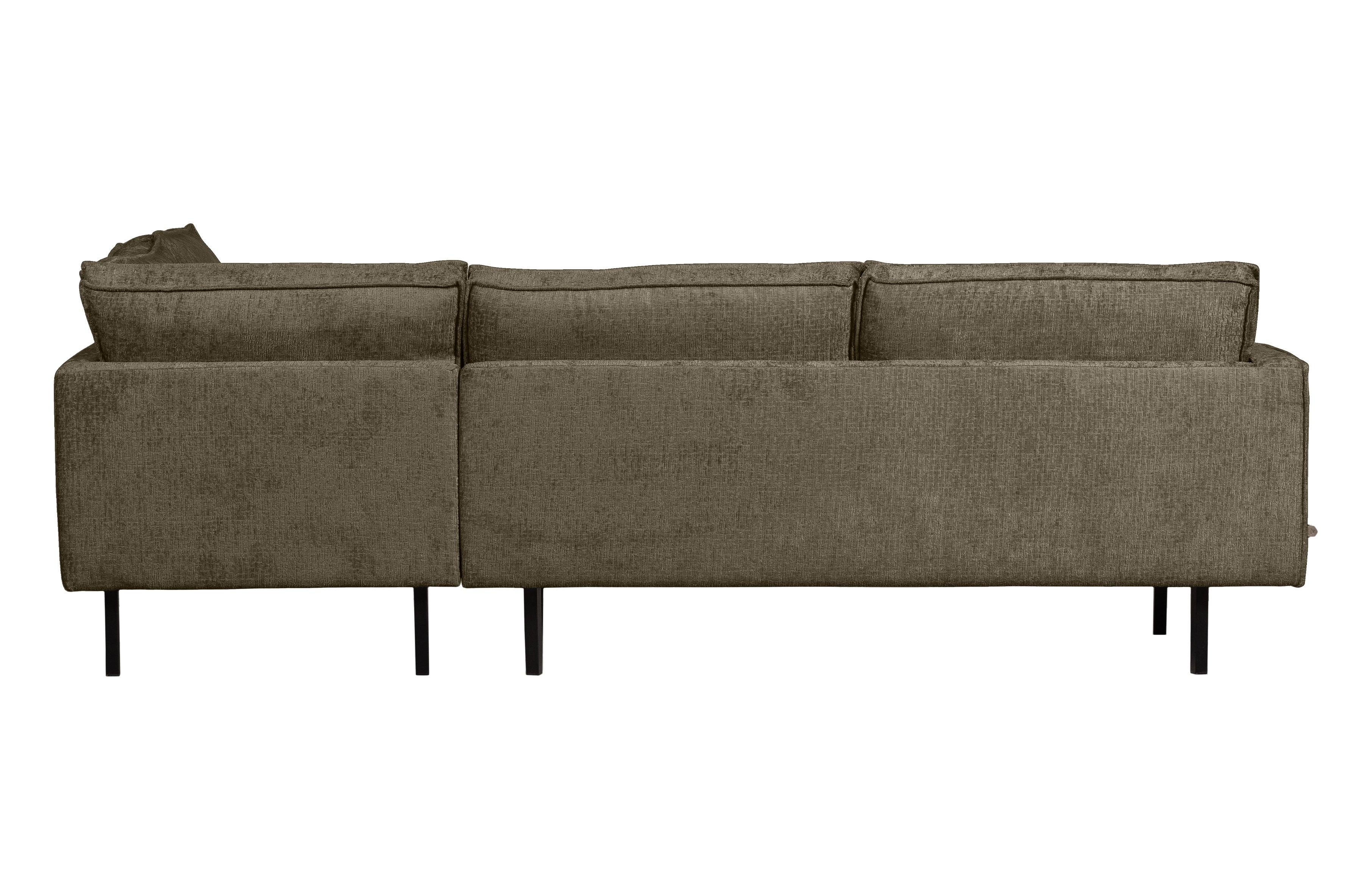 Sofa narożna welurowa prawostronna RODEO ciemnozielony Be Pure    Eye on Design