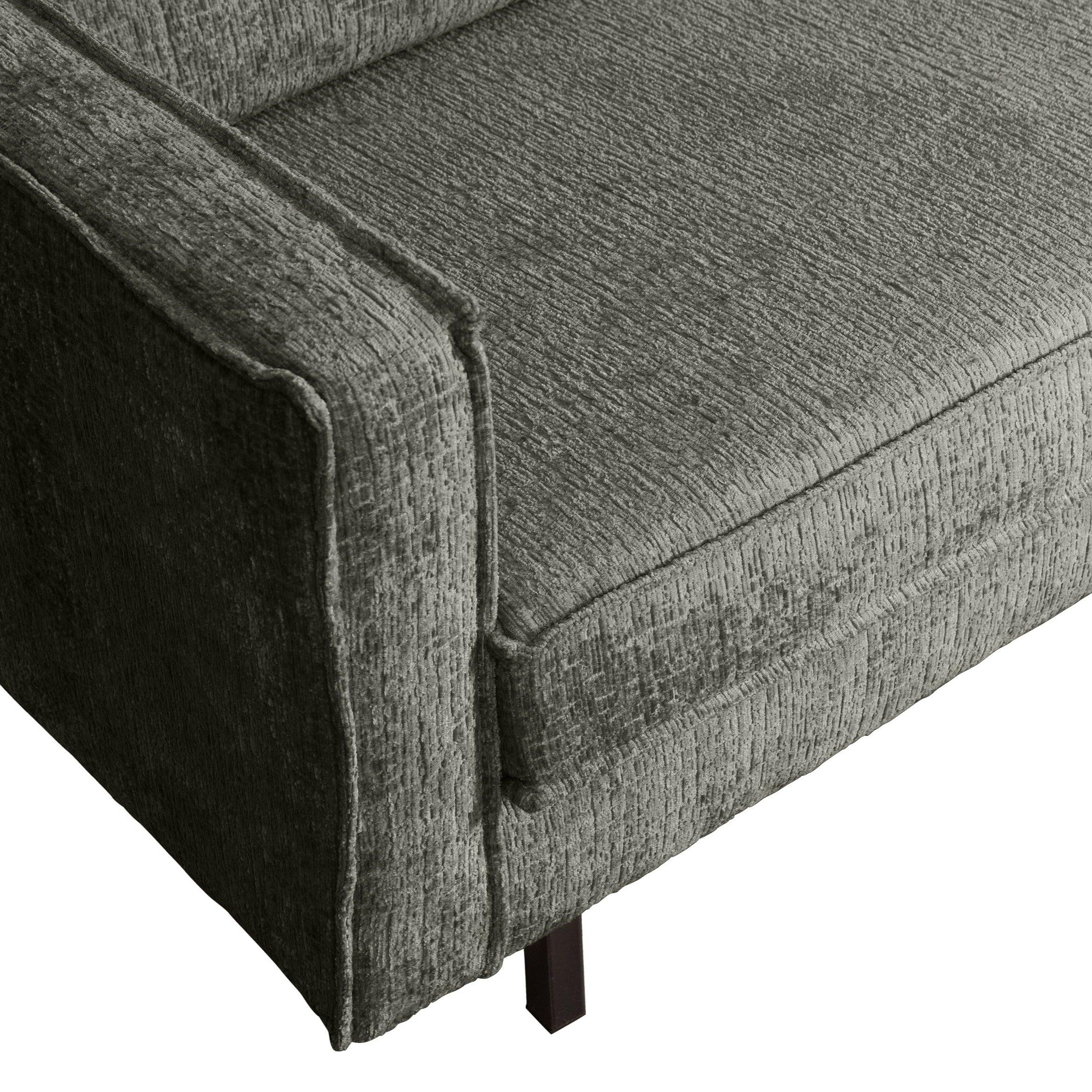 Sofa narożna welurowa prawostronna RODEO szarozielony Be Pure    Eye on Design