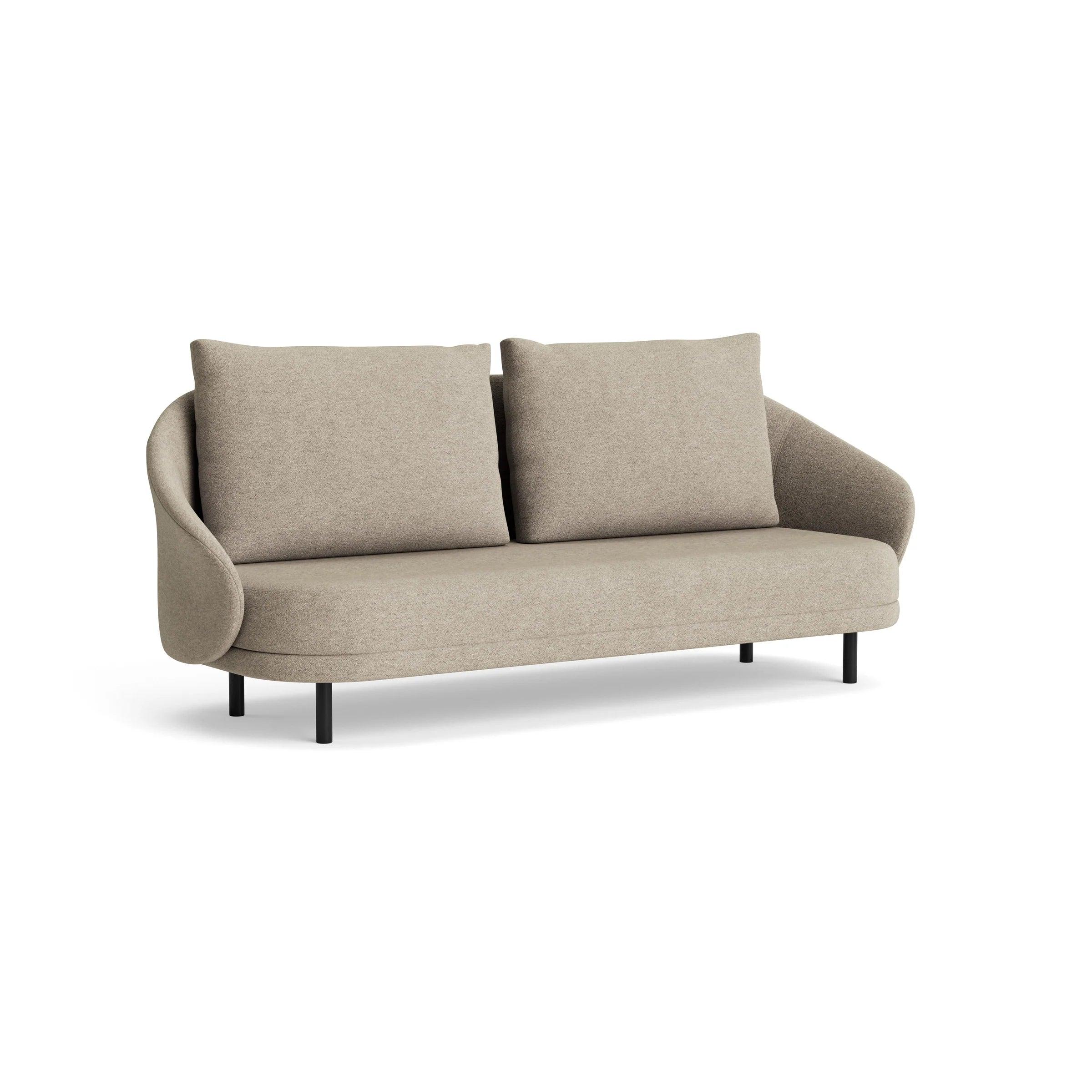 Sofa NEW WAVE dębowy NORR11 czarny dębowy tkanina boucle beżowy  Eye on Design