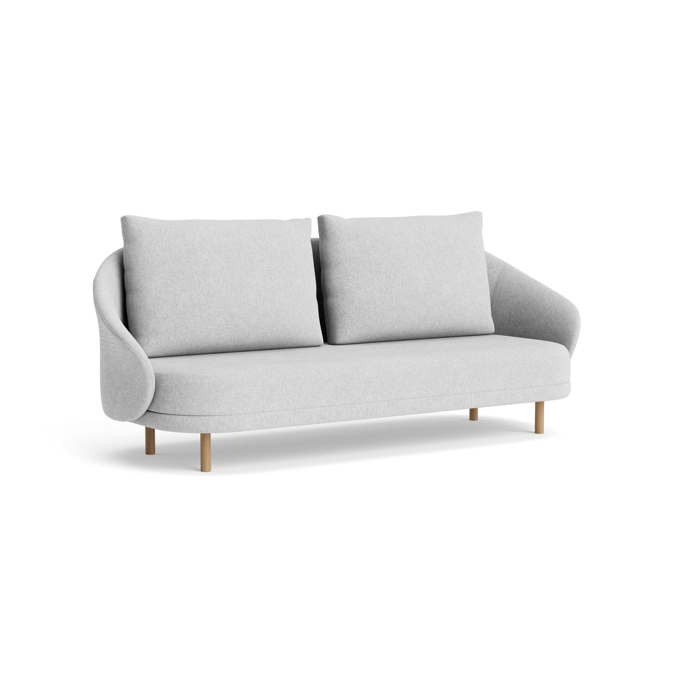 Sofa NEW WAVE dębowy NORR11 naturalny dębowy tkanina jasnoszary  Eye on Design