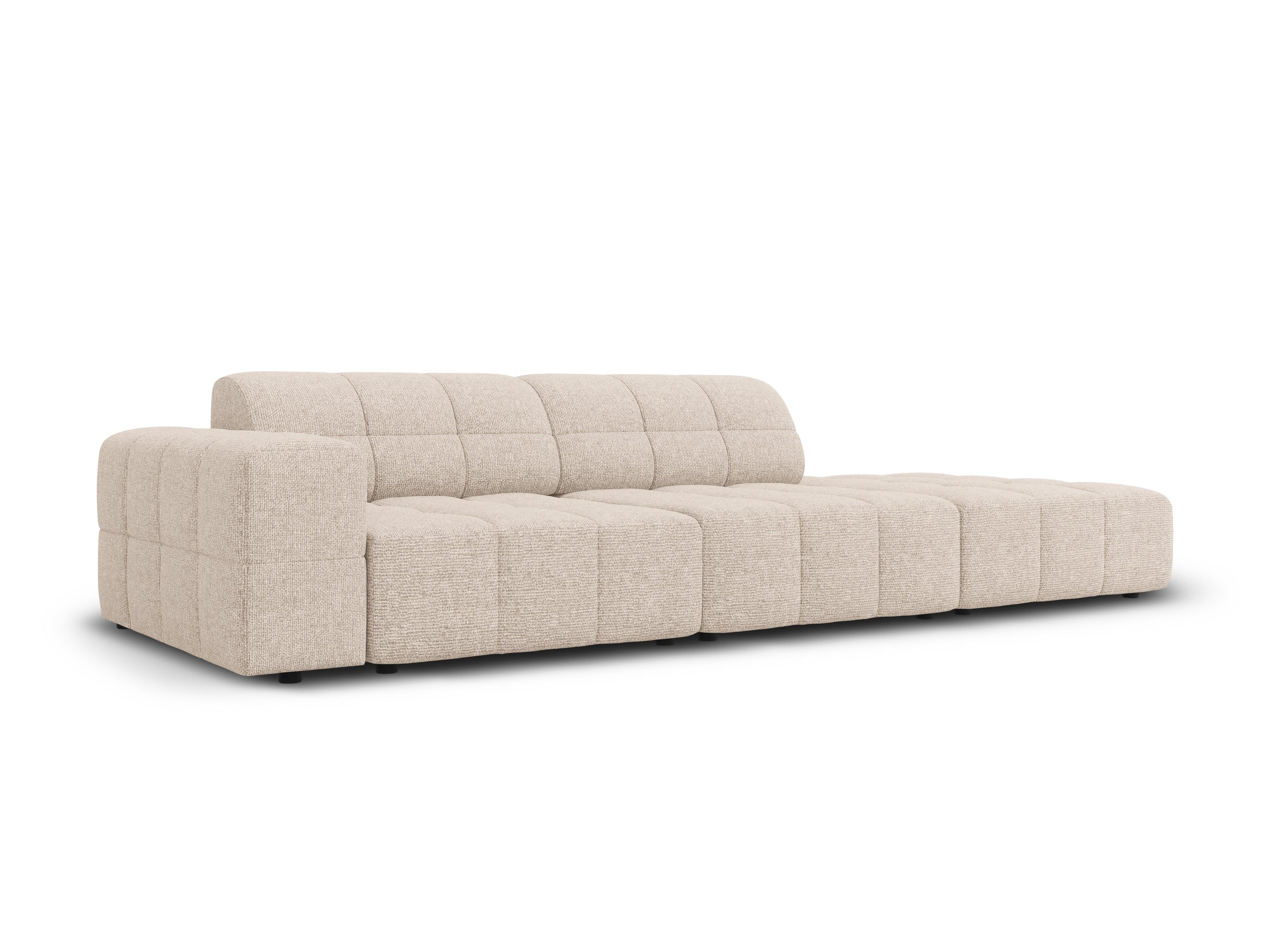 Sofa prawostronna 3-osobowa CHICAGO beżowy szenil Cosmopolitan Design    Eye on Design