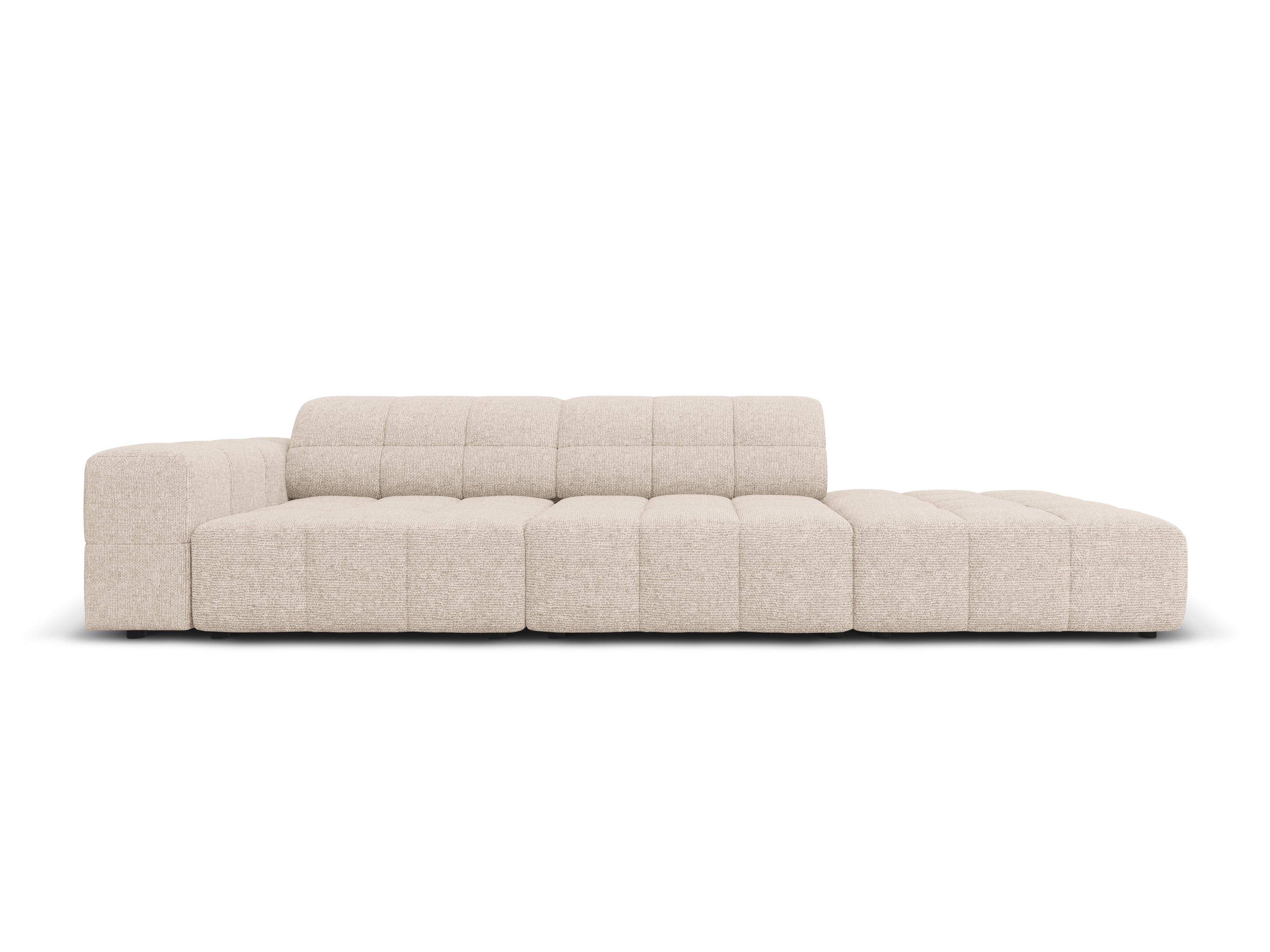 Sofa prawostronna 3-osobowa CHICAGO beżowy szenil Cosmopolitan Design    Eye on Design