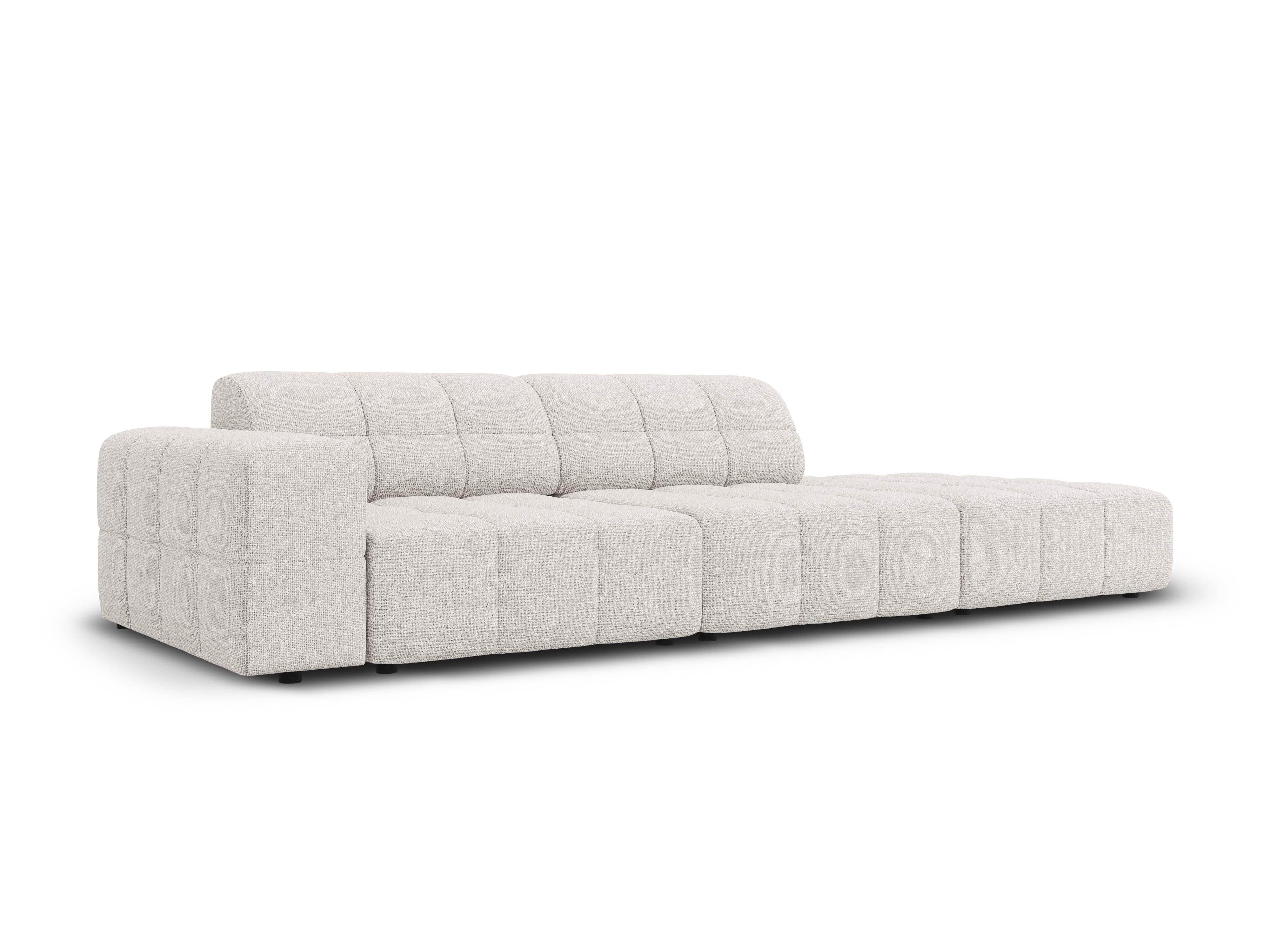 Sofa prawostronna 3-osobowa CHICAGO jasnoszary szenil Cosmopolitan Design    Eye on Design