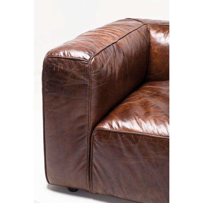Cubetto brauner Ledersofa