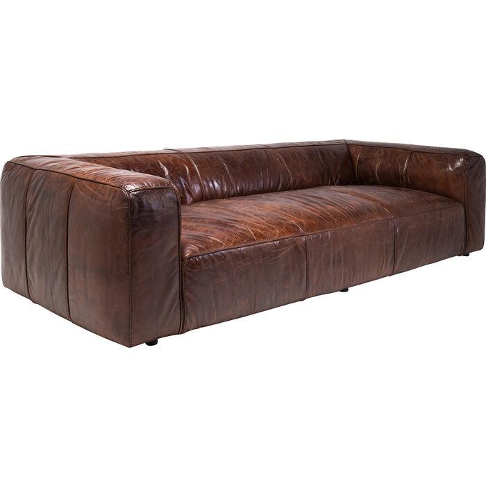 Cubetto brauner Ledersofa