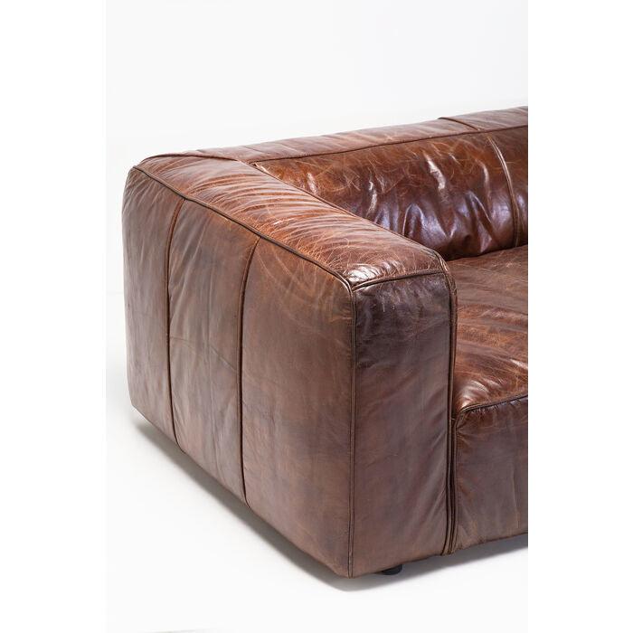 Cubetto brauner Ledersofa