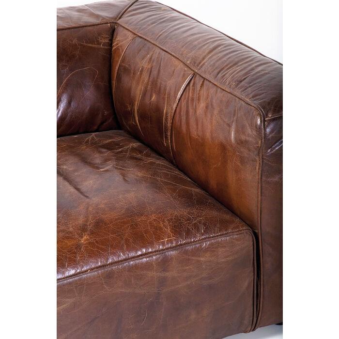 Cubetto brauner Ledersofa