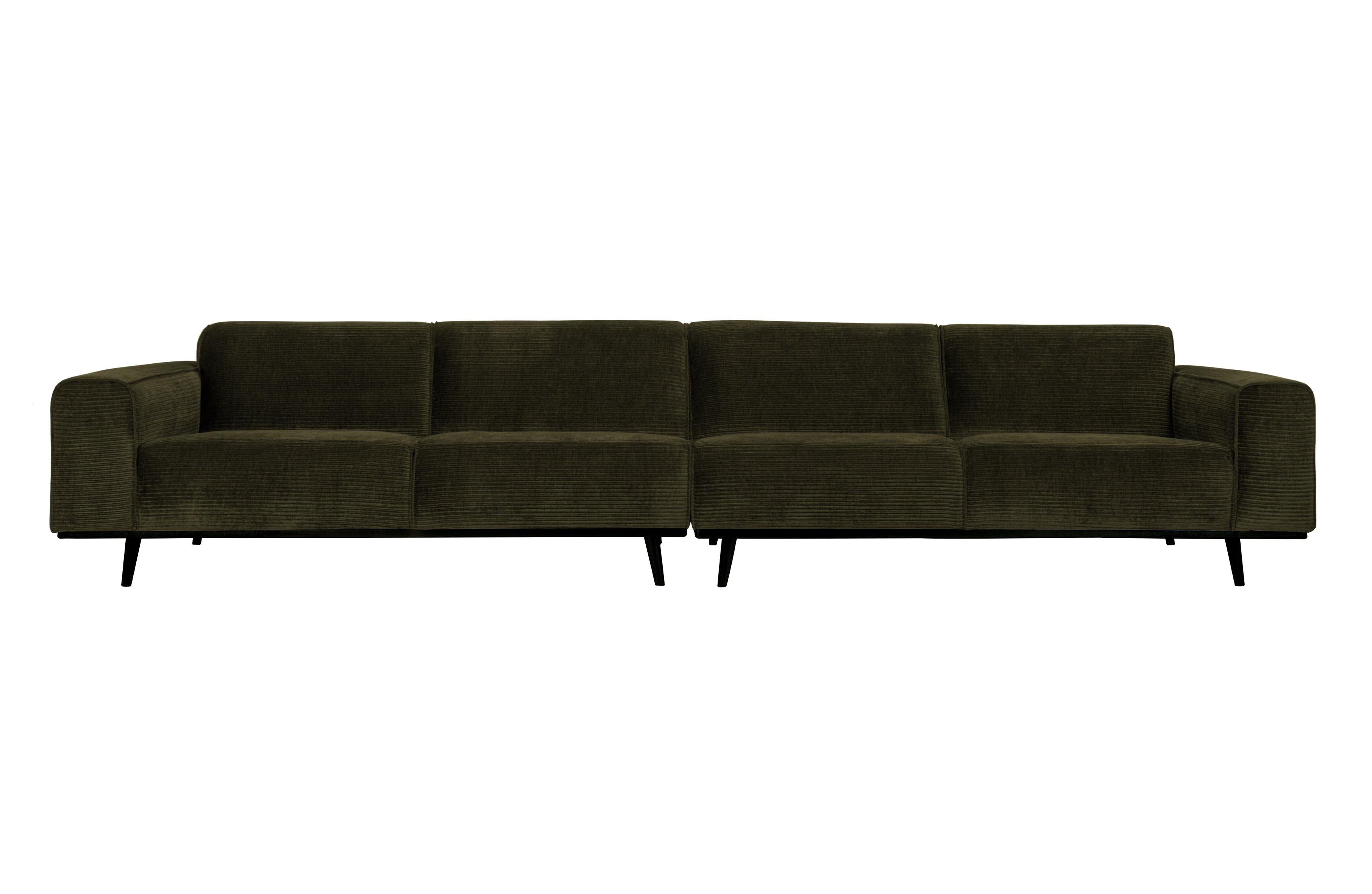 Sofa sztruksowa 4-osobowa STATEMENT ciemnozielony Be Pure 372 cm   Eye on Design