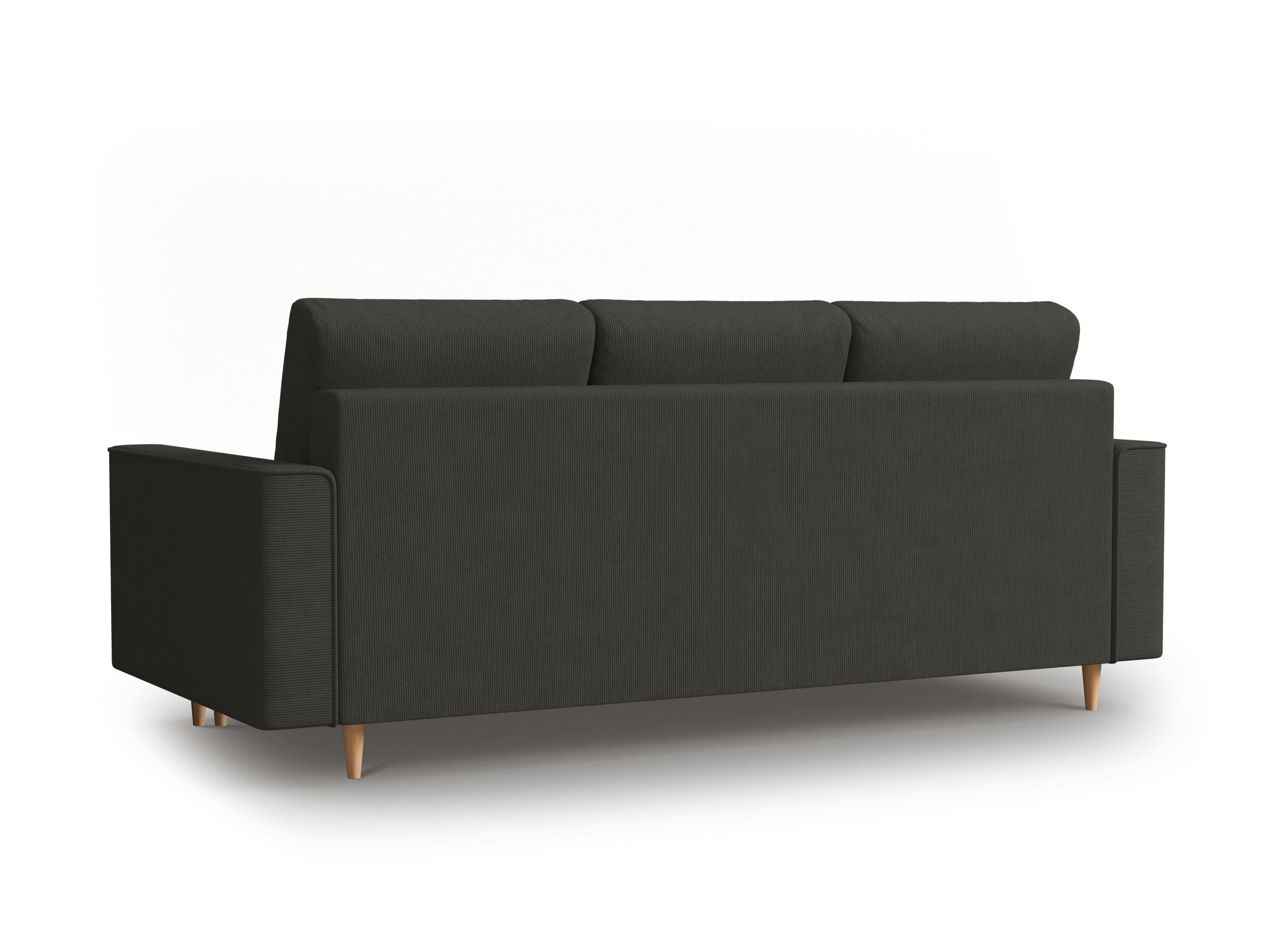 Sofa sztruksowa z funkcją spania CARTADERA czarny Mazzini Sofas    Eye on Design