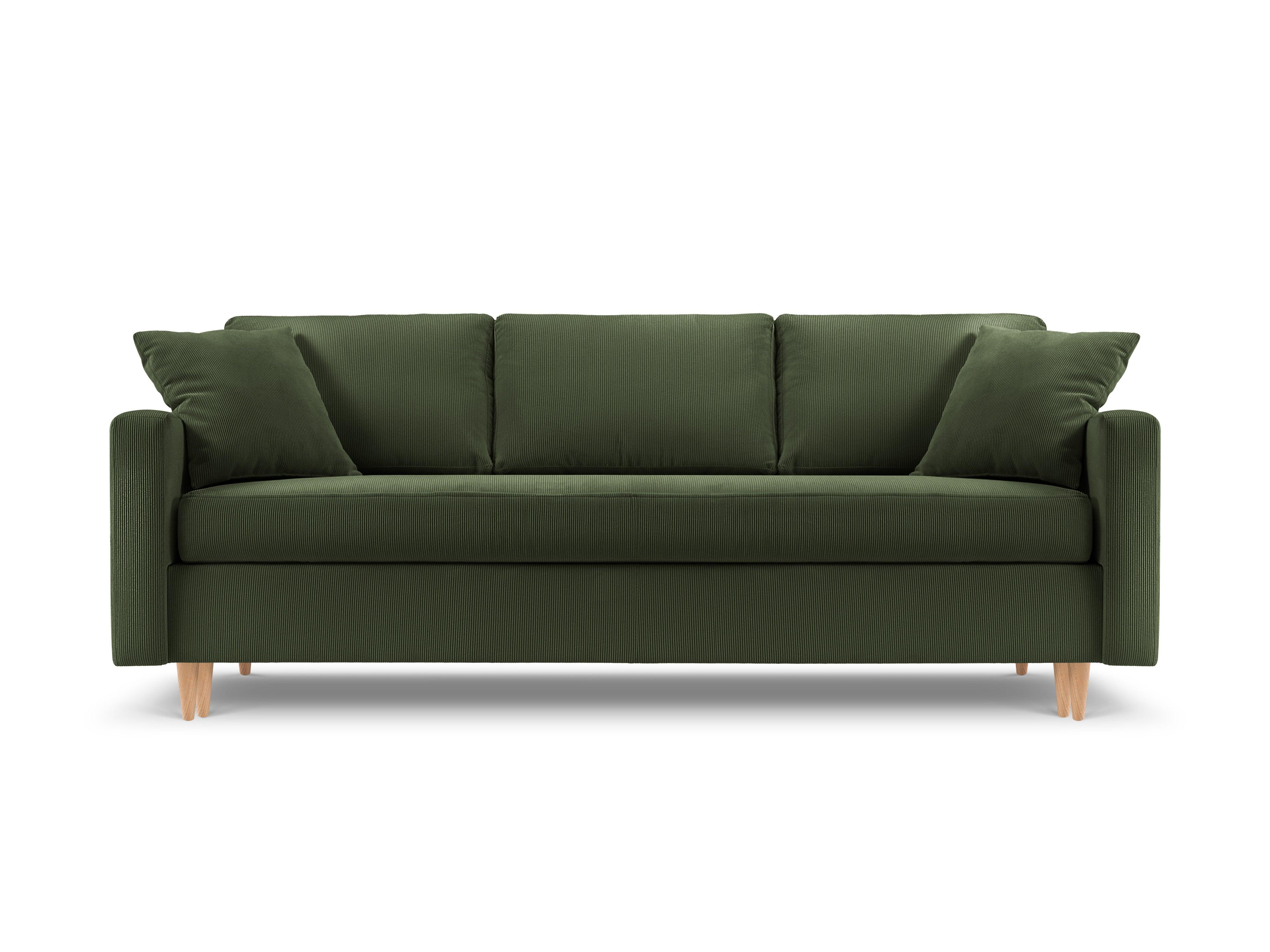 Sofa sztruksowa z funkcją spania ROSE butelkowa zieleń Mazzini Sofas    Eye on Design