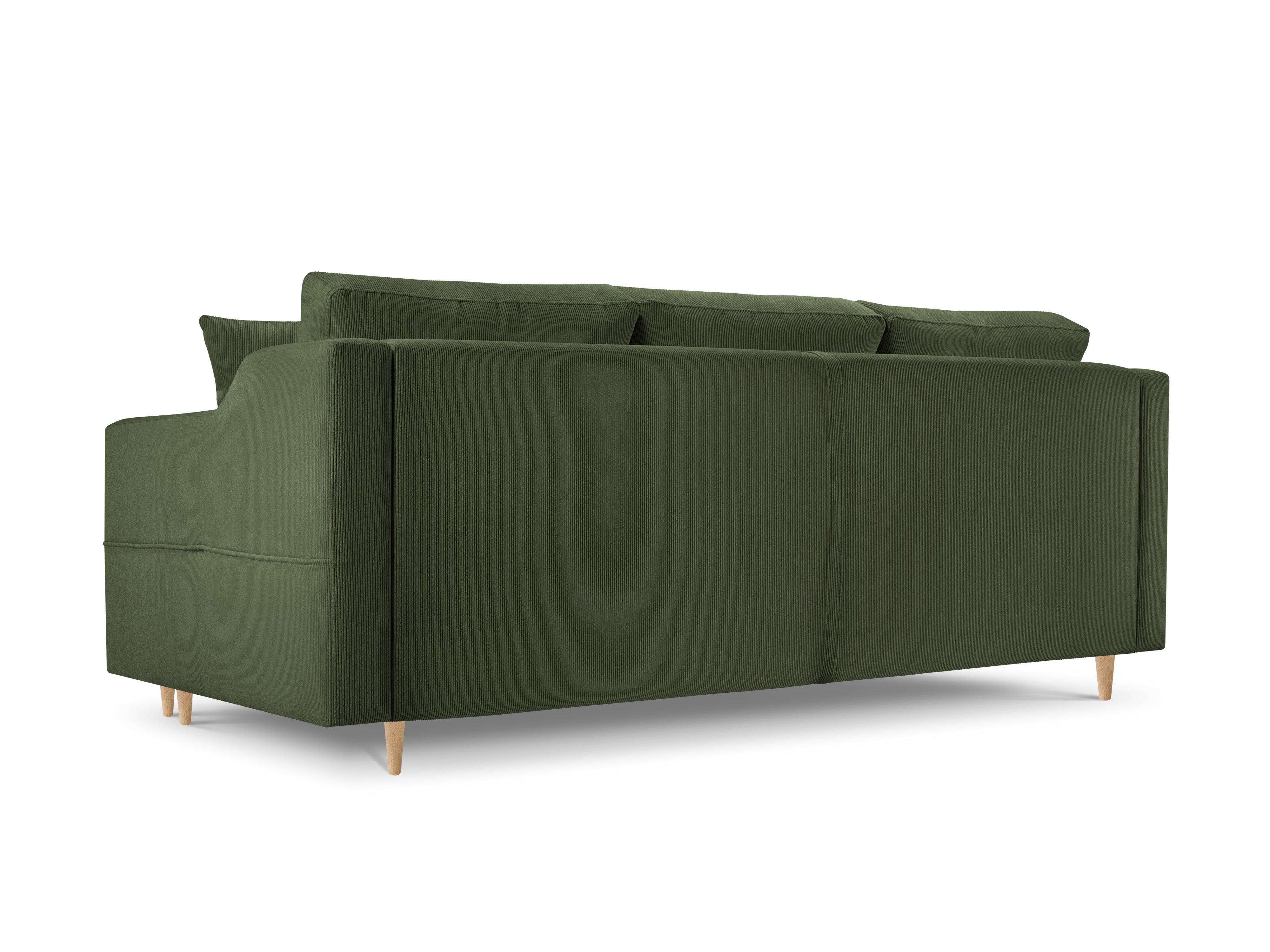 Sofa sztruksowa z funkcją spania ROSE butelkowa zieleń Mazzini Sofas    Eye on Design