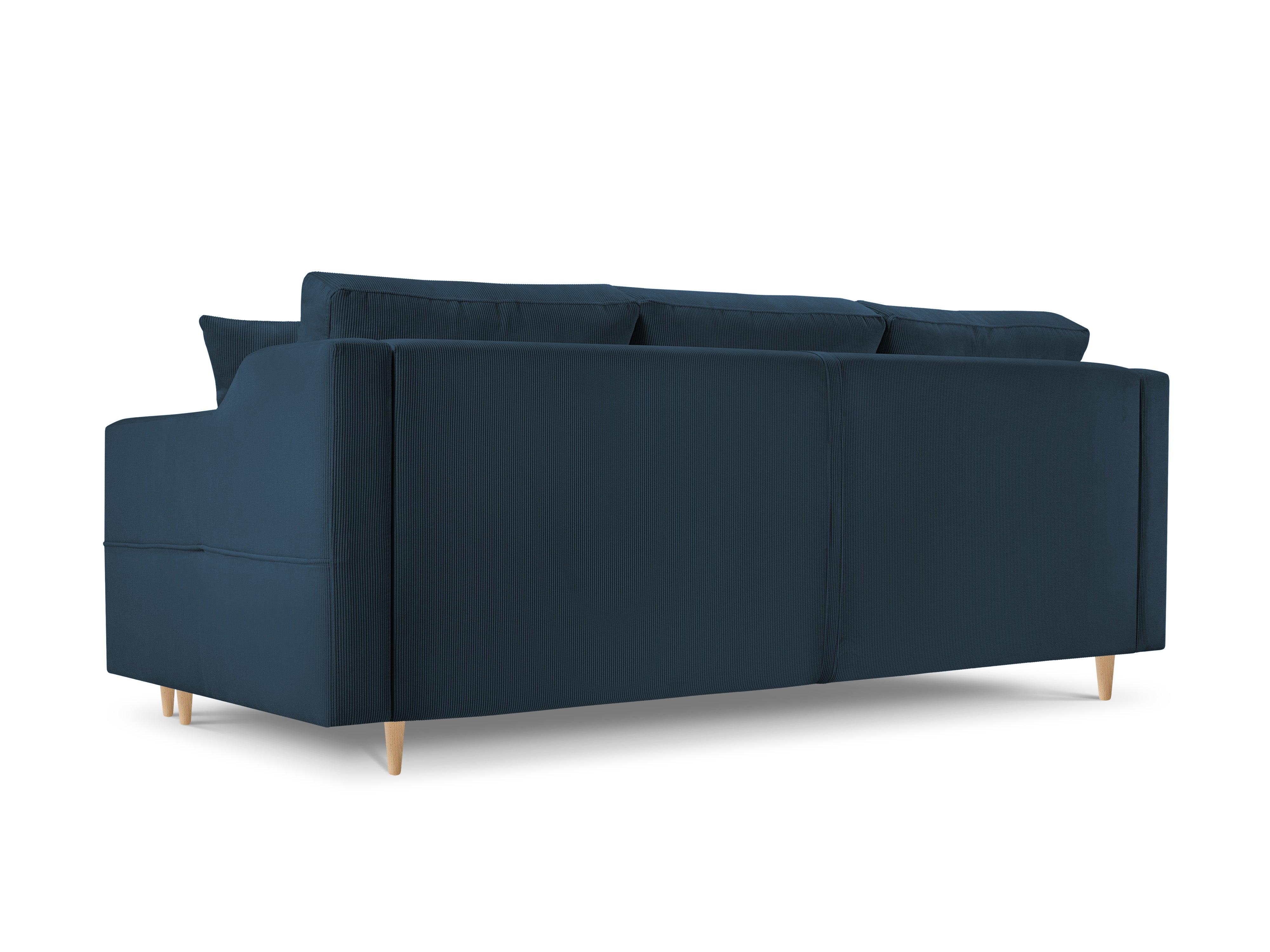 Sofa sztruksowa z funkcją spania ROSE ciemnoniebieski Mazzini Sofas    Eye on Design