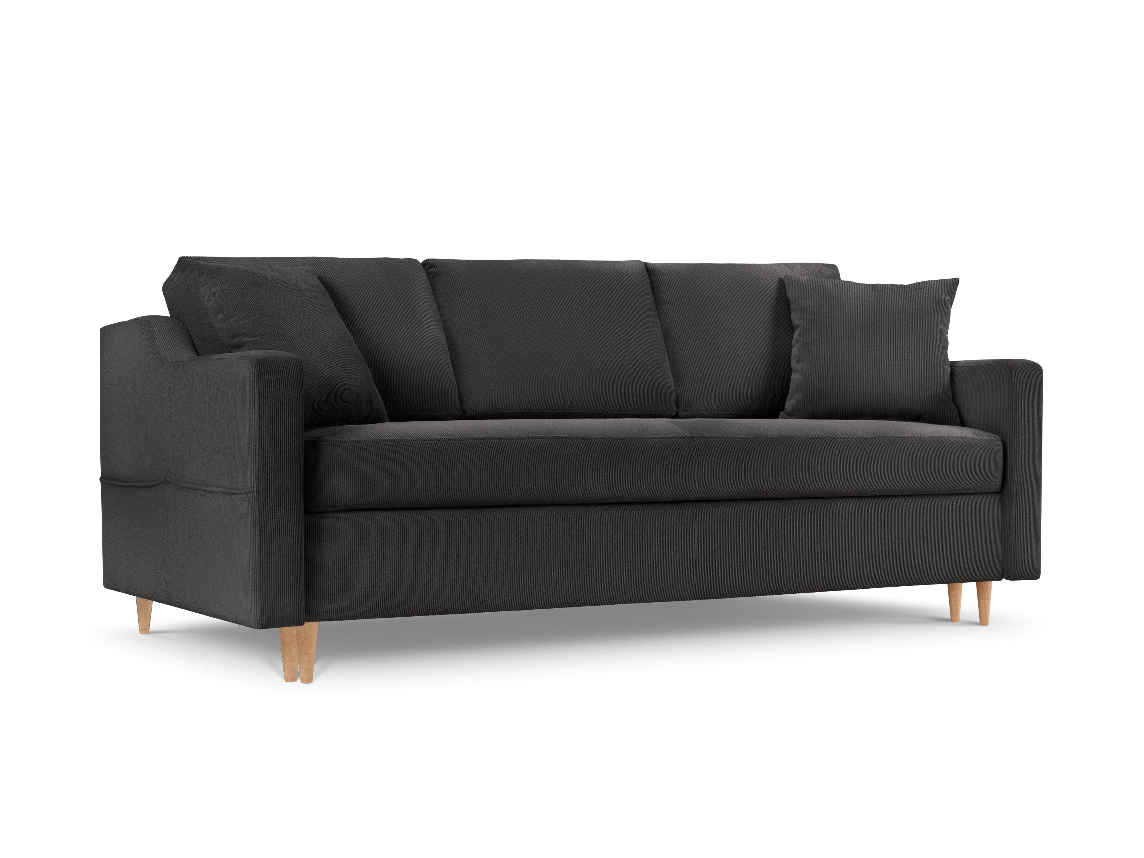 Sofa sztruksowa z funkcją spania ROSE ciemnoszary Mazzini Sofas    Eye on Design