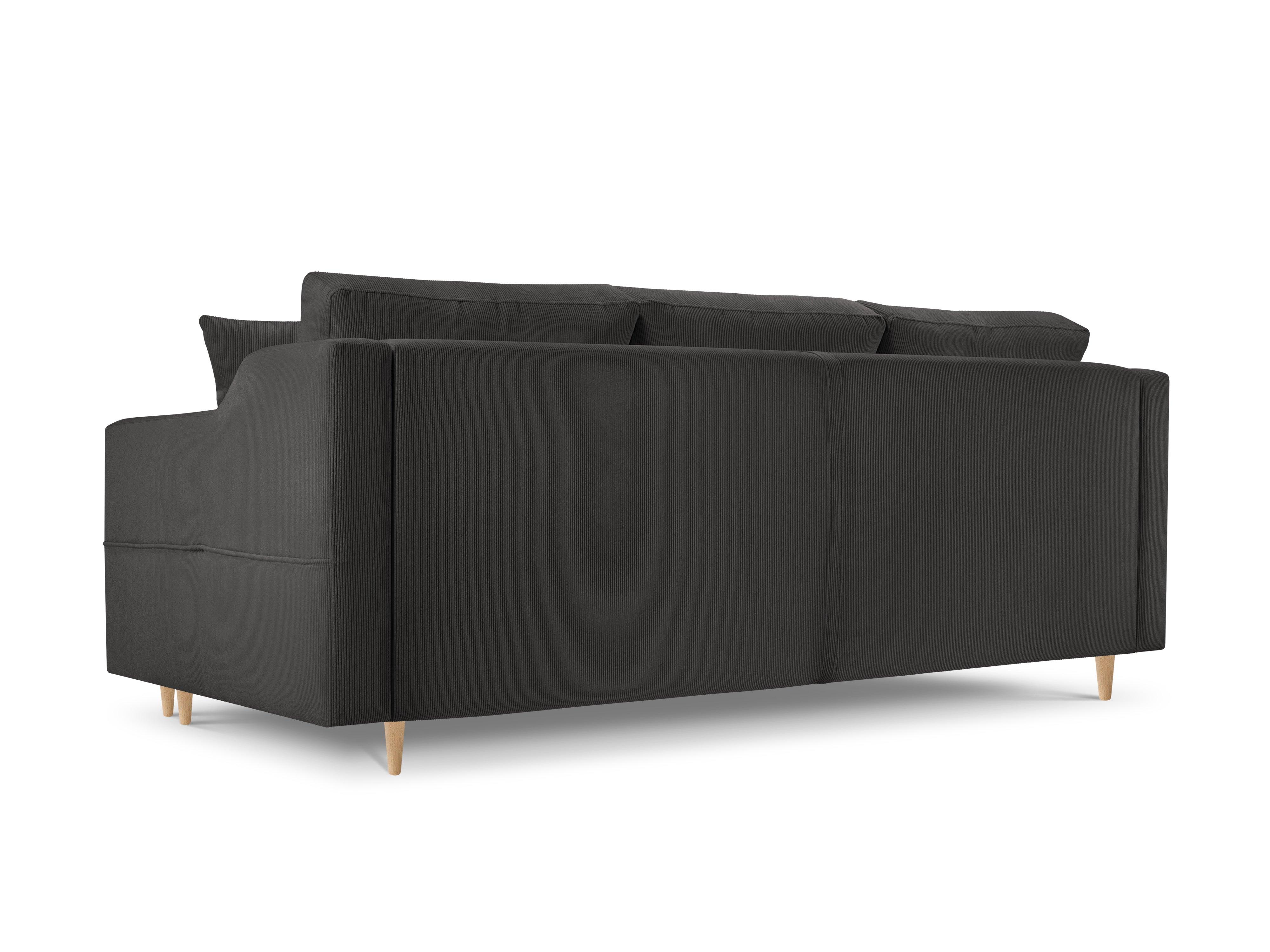 Sofa sztruksowa z funkcją spania ROSE ciemnoszary Mazzini Sofas    Eye on Design