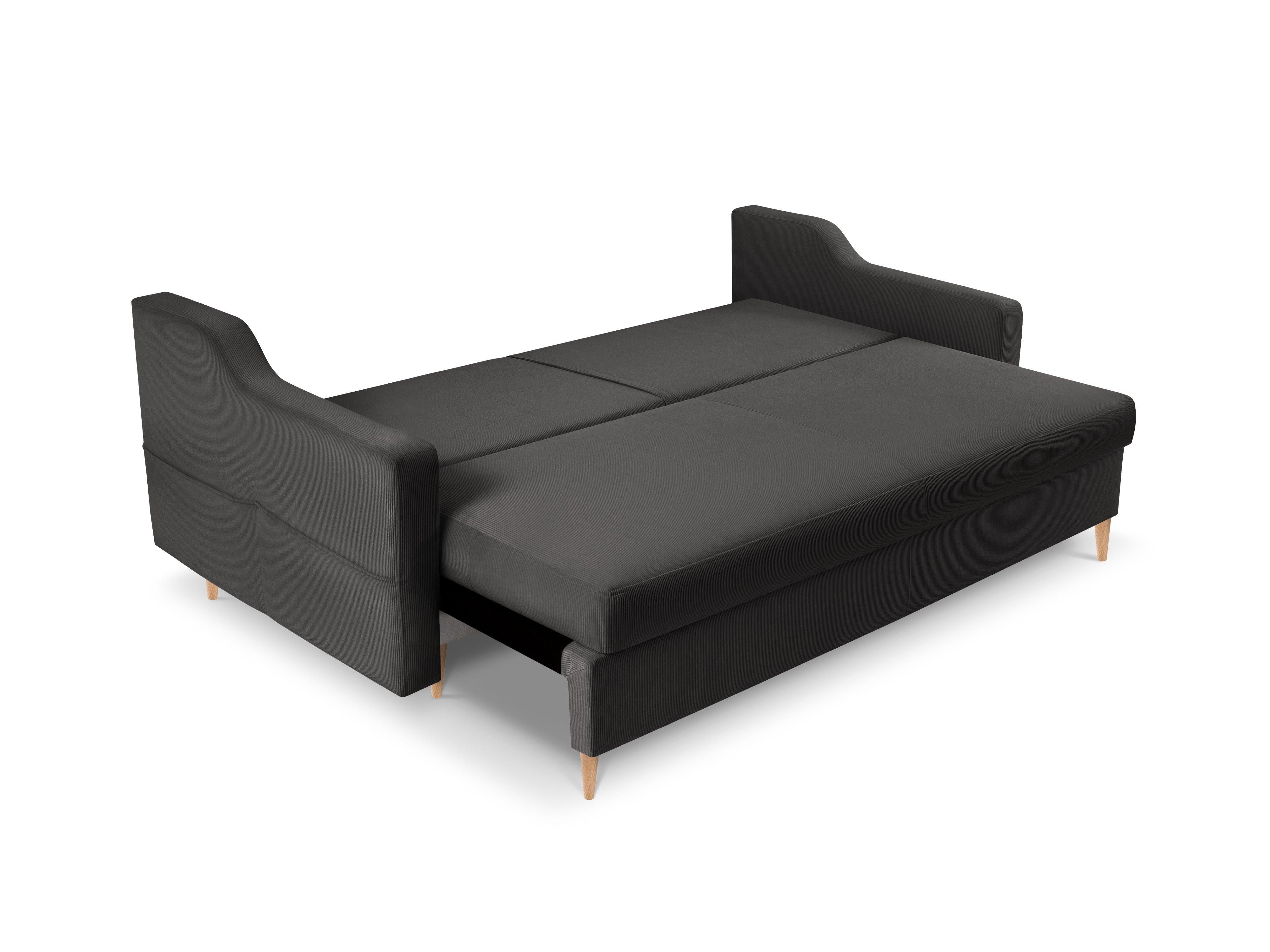 Sofa sztruksowa z funkcją spania ROSE ciemnoszary Mazzini Sofas    Eye on Design